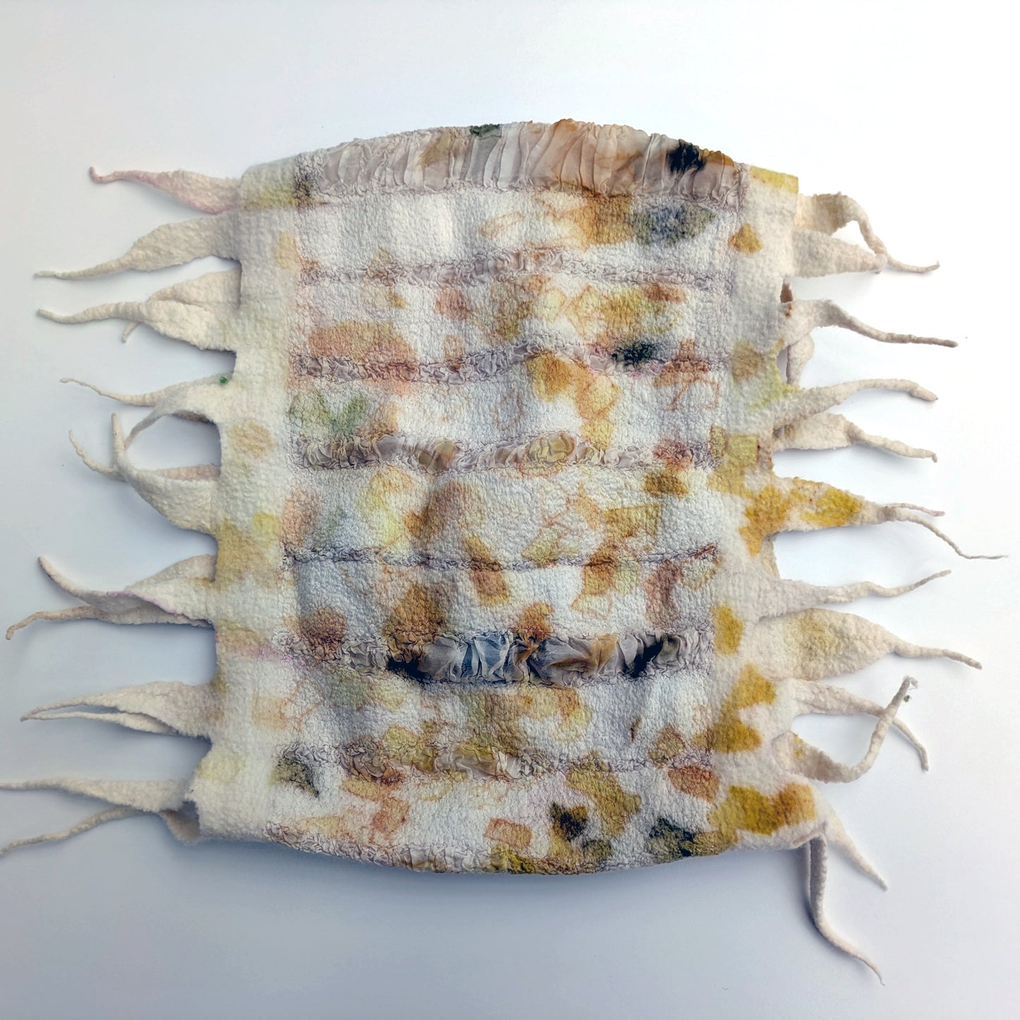 Nunofelted Cowl - Onion Skin Printed