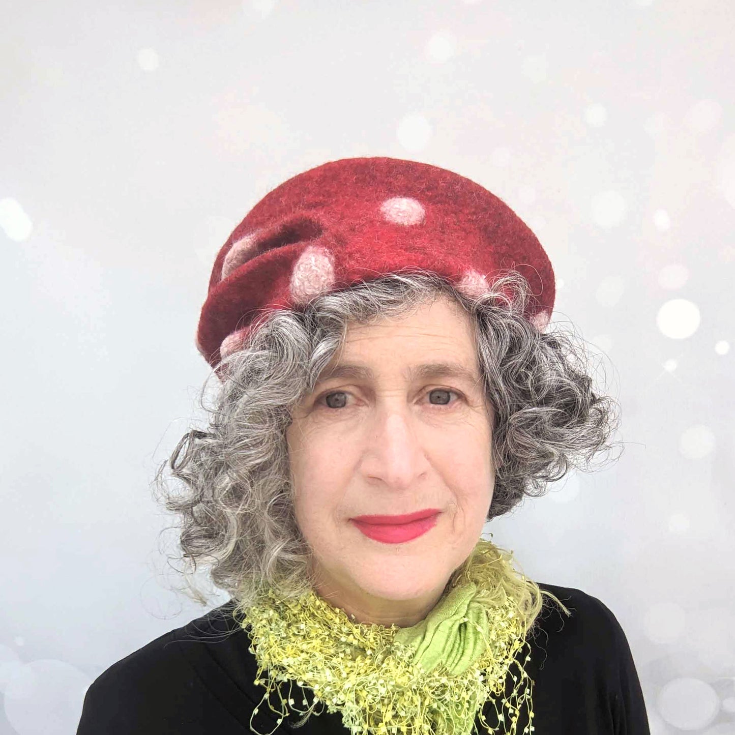 Felted Amanita Mushroom Hat - front view