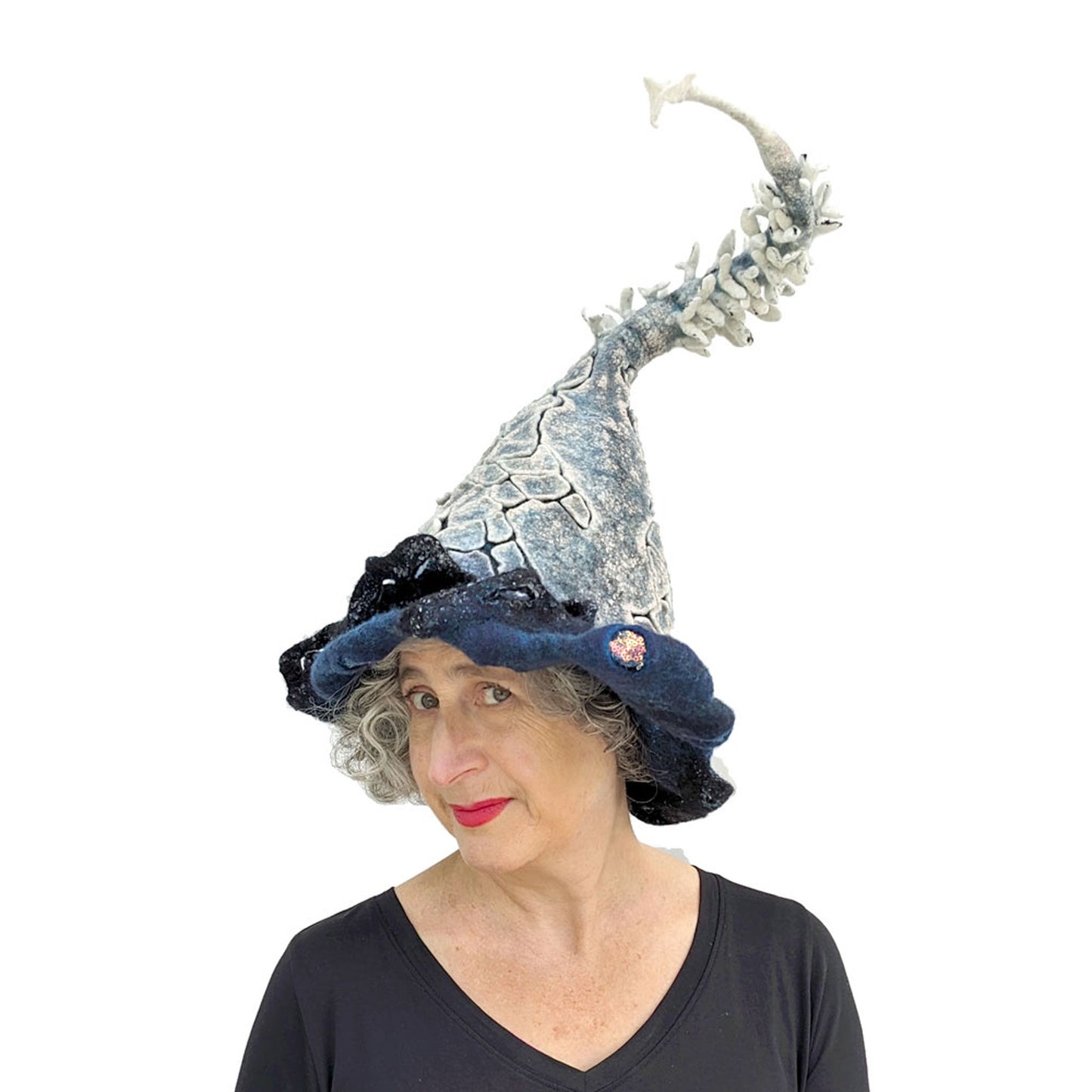 Felted Witch Hat Climate Chaos Rainfall Resilience - threequarters view