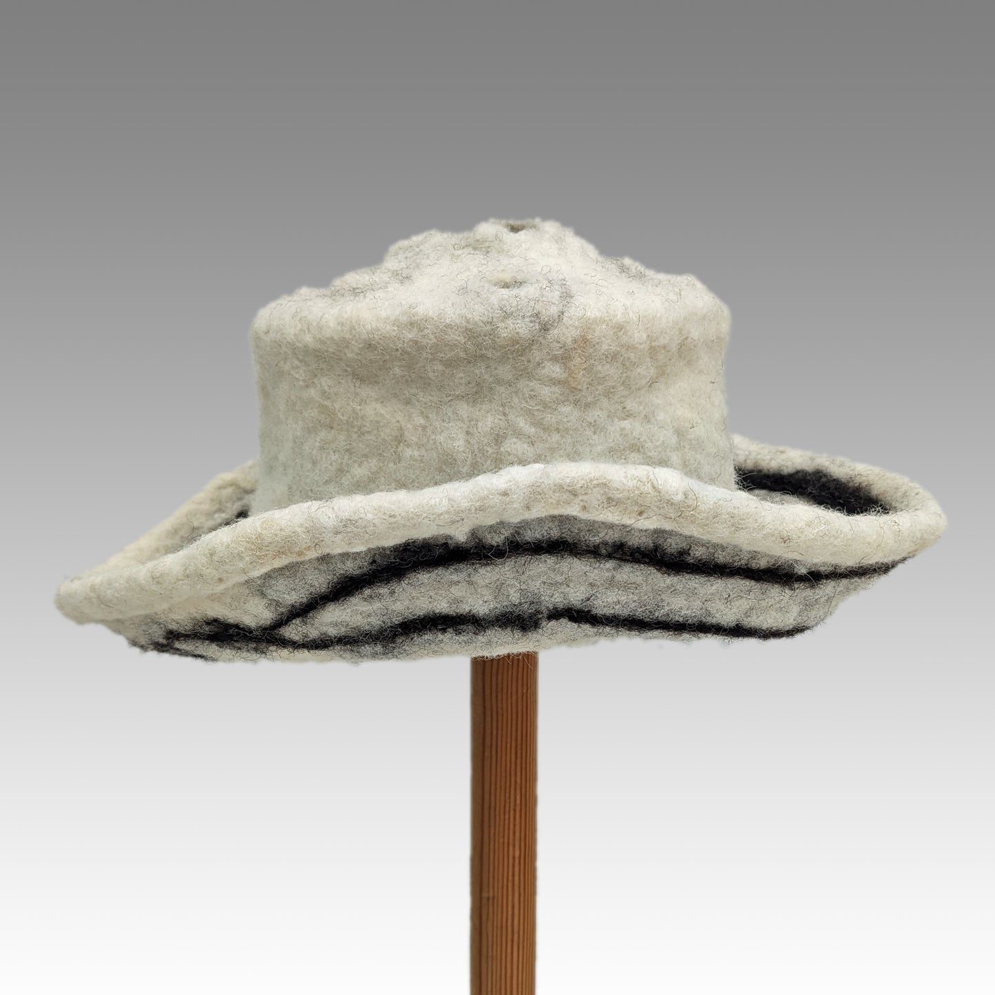 Galway Wool Brimmed Cowgirl Hat - Lotus Tip - sideview