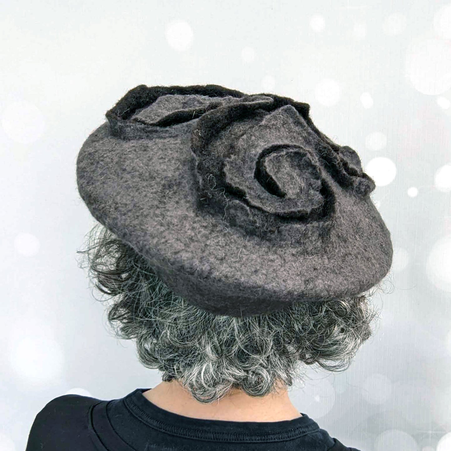 Peat Bog Brown Triskel Beret - back view