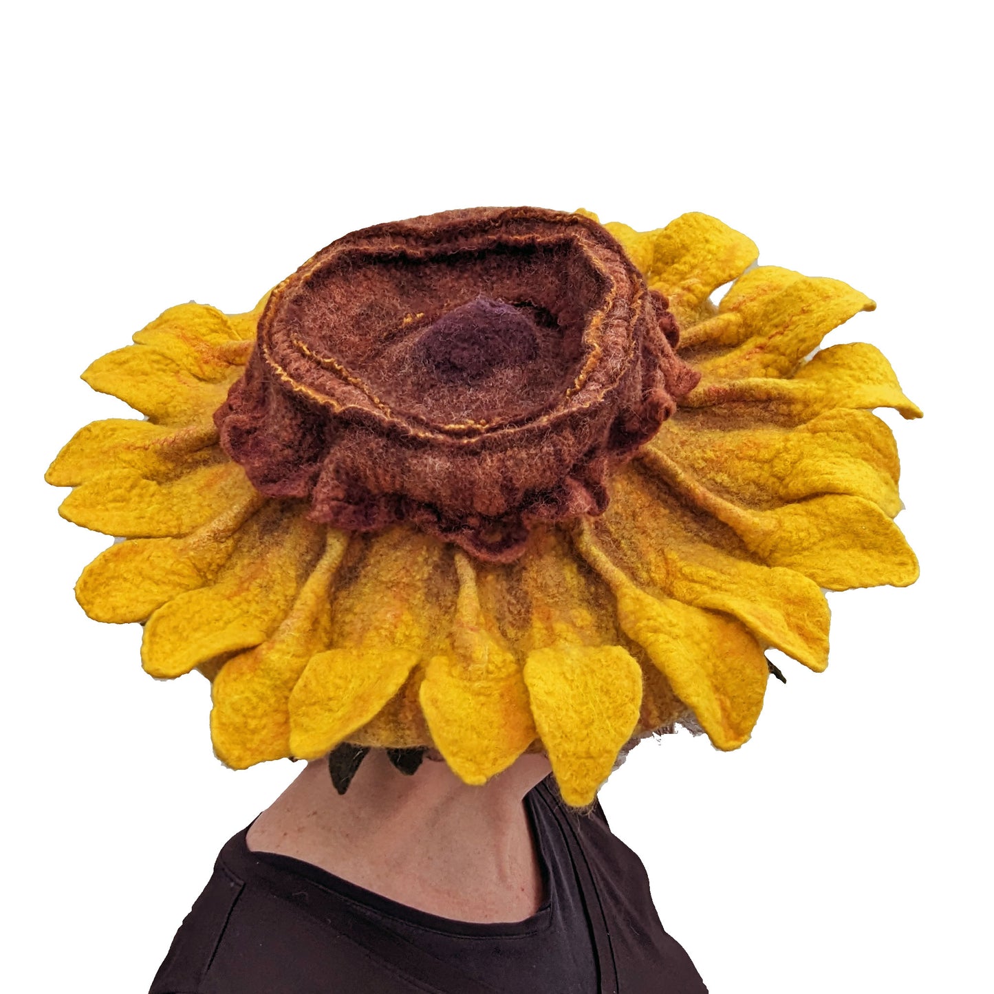 Wide Brimmed Sunflower Hat - side view