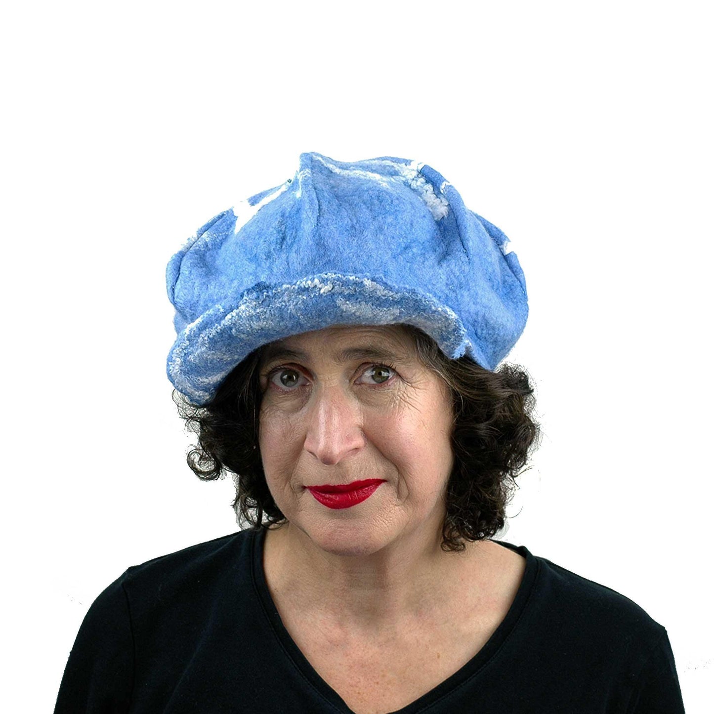1960s Inspired Blue Cap - front view