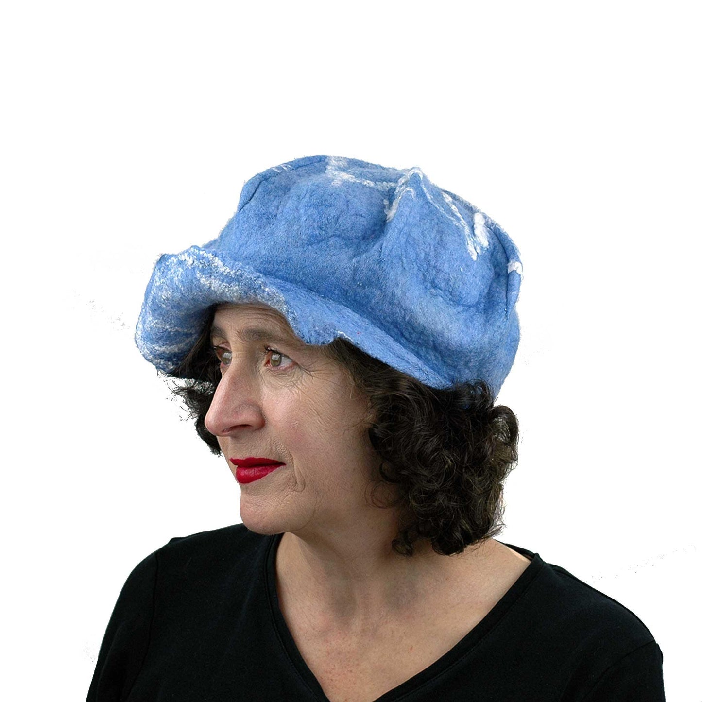 1960s Inspired Blue Cap - three quarters view