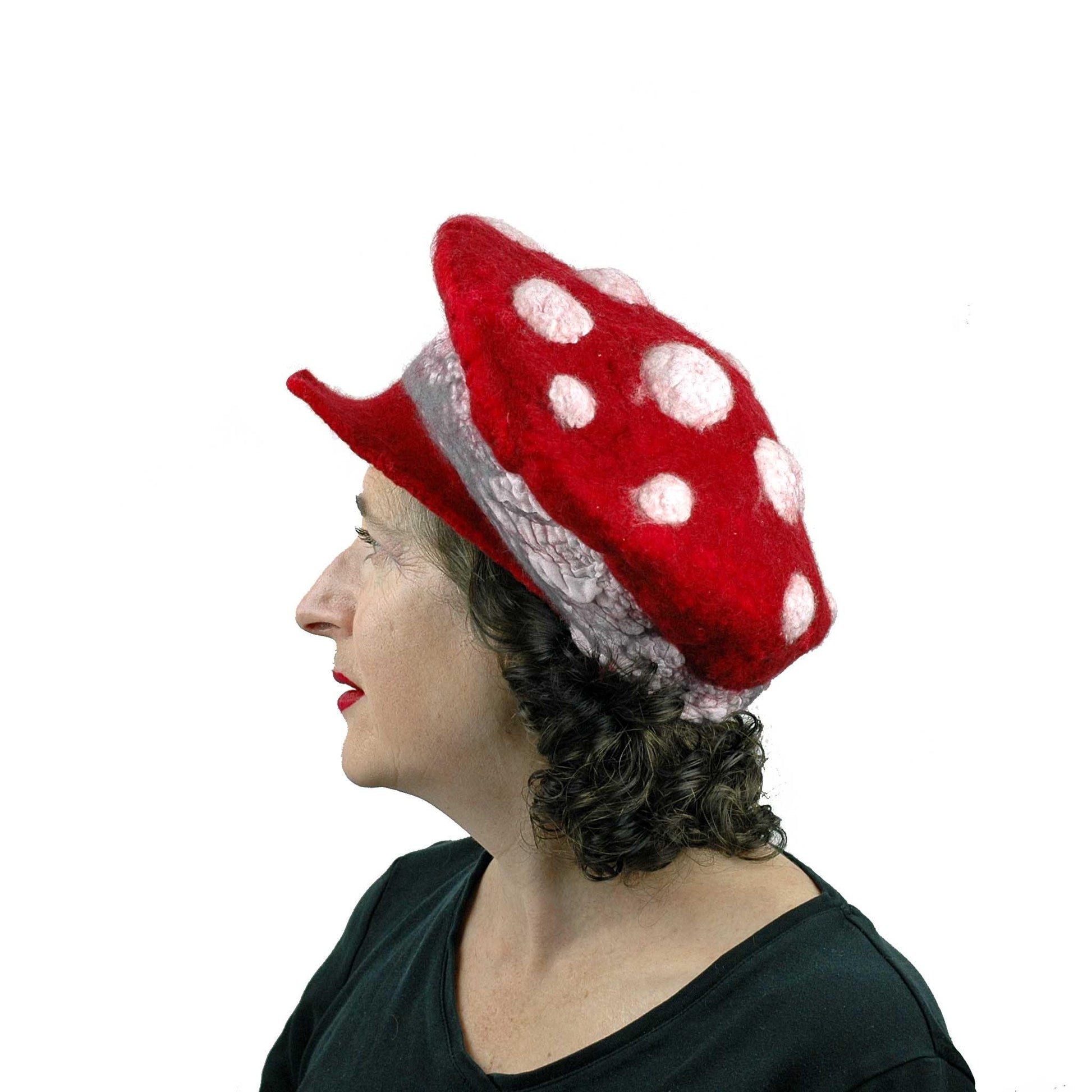 Amanita Mushroom Captains Cap -sideview