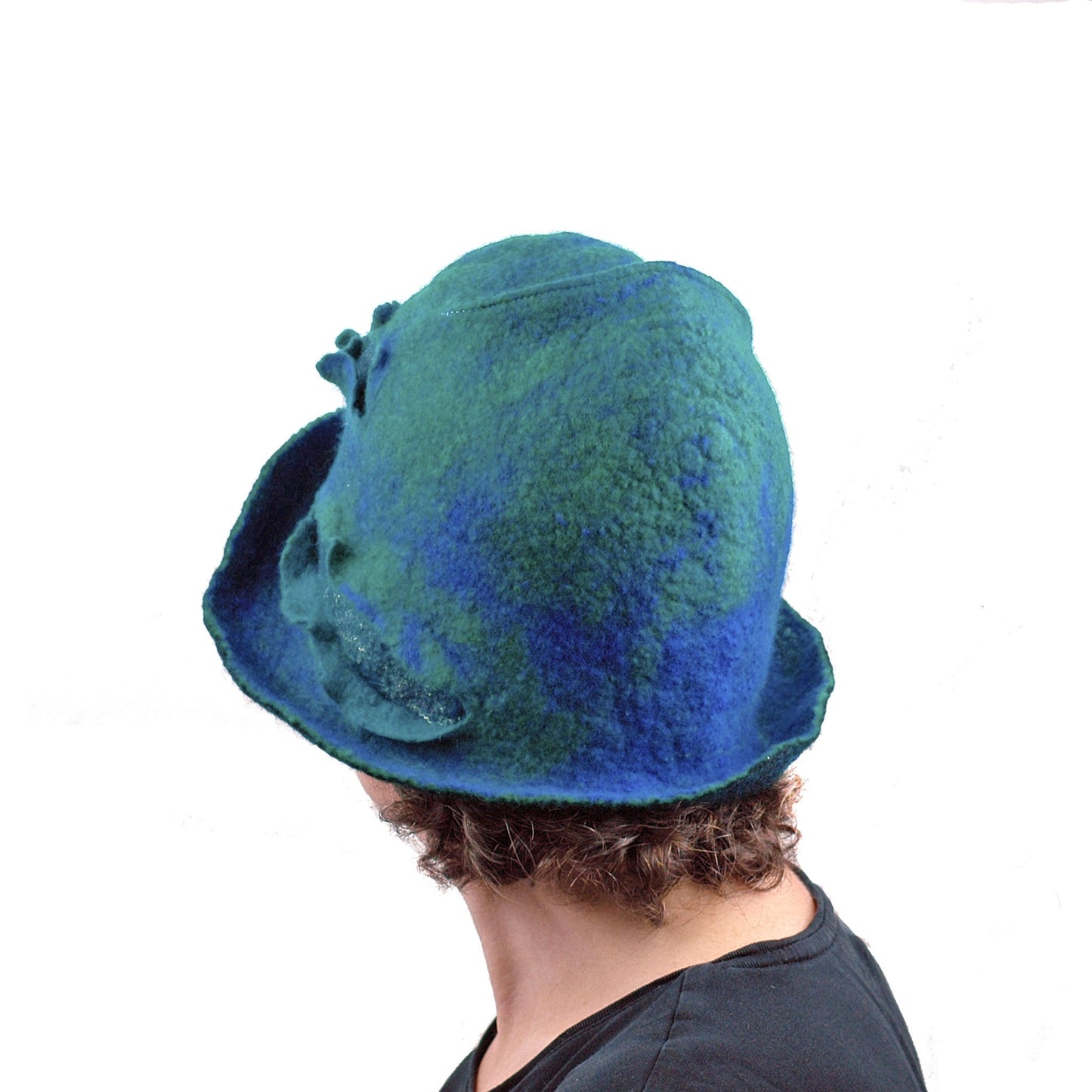 Blue Green Cloche - back view