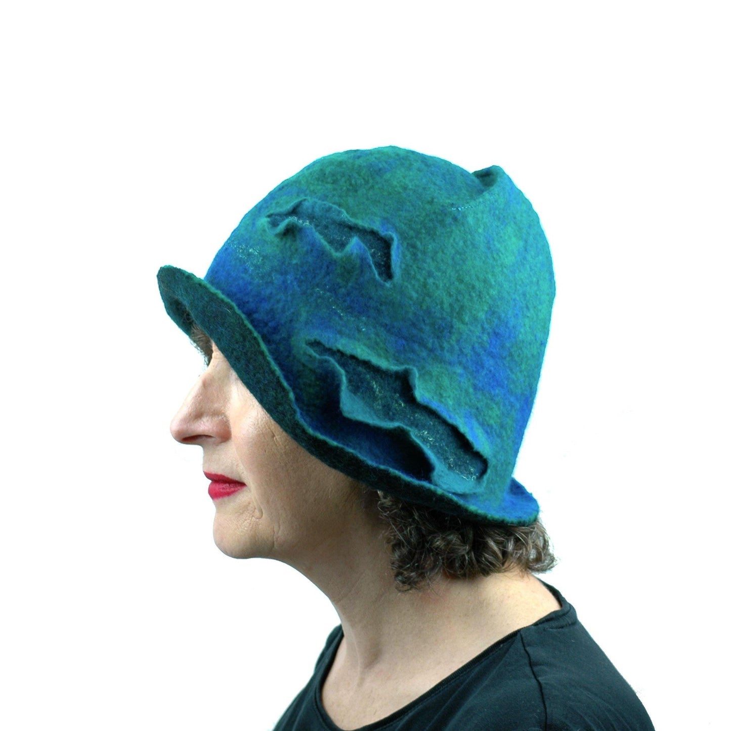 Blue Green Cloche - side view