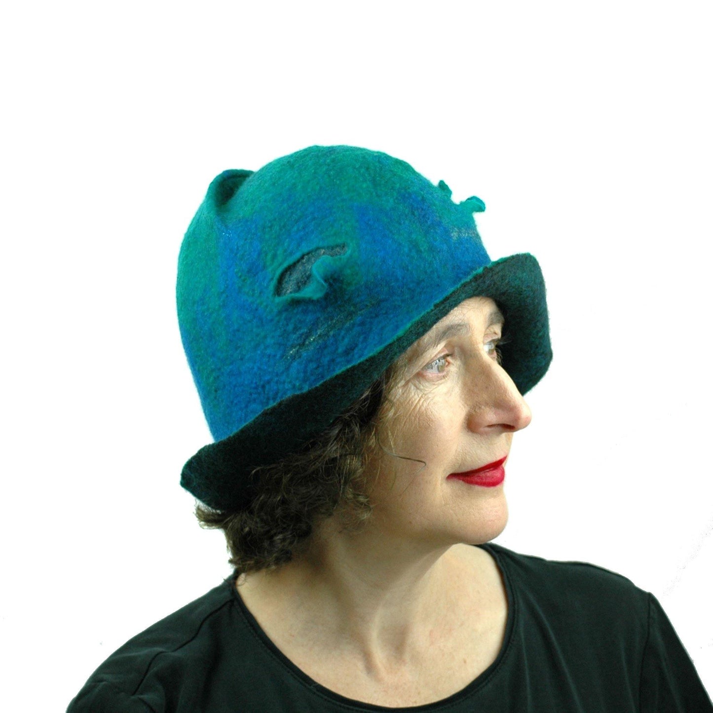 Blue Green Cloche - side view