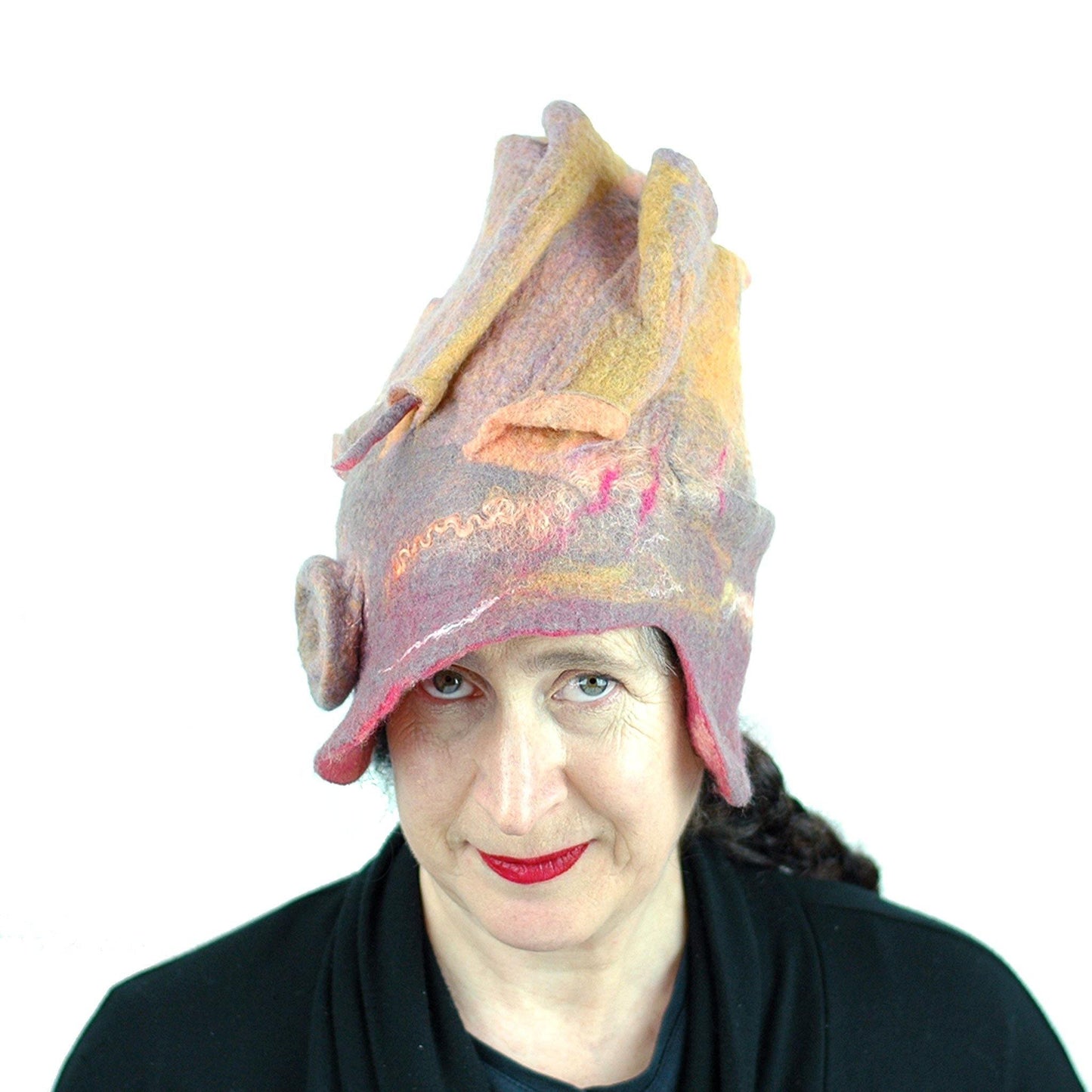 Burningman Inspired Felted Hat - front view