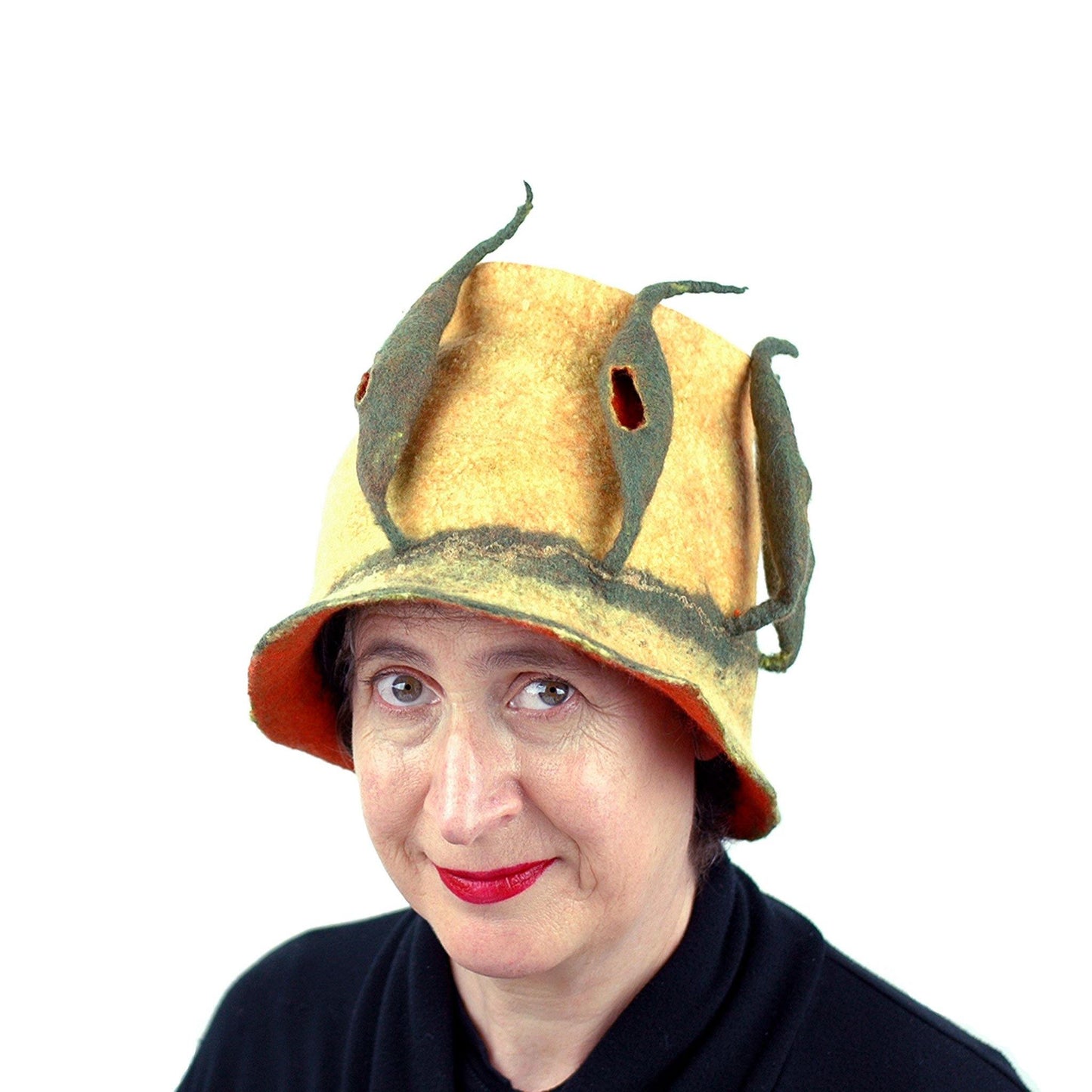Cypress Tree Felted Bucket Hat - front view
