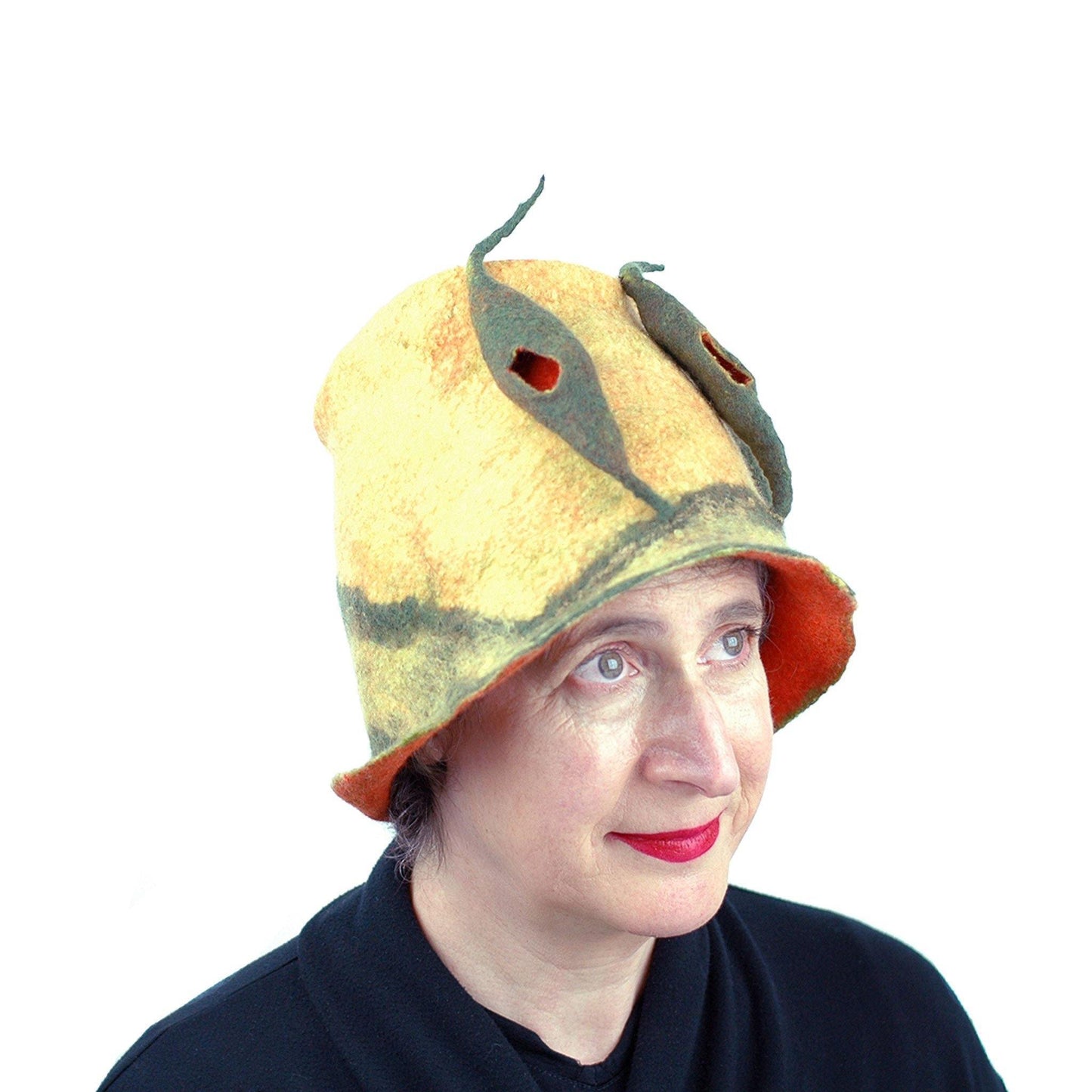 Cypress Tree Felted Bucket Hat - three quarters view