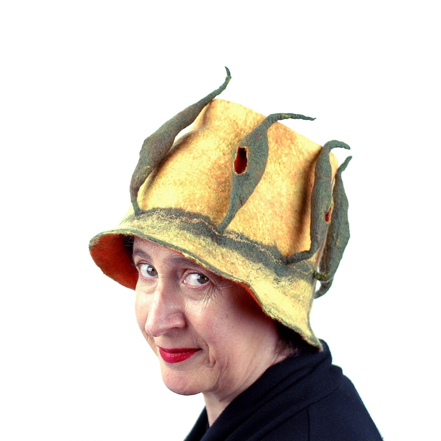 Cypress Tree Felted Bucket Hat - three quarters view