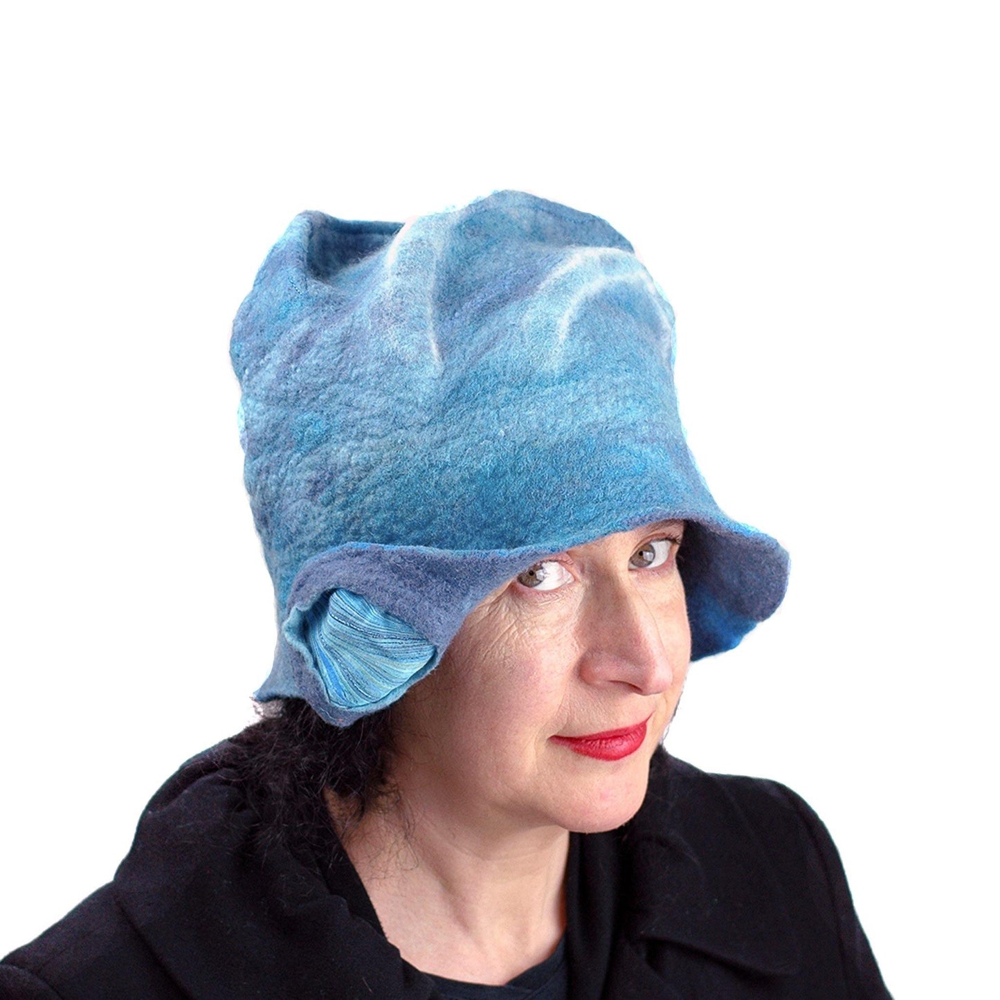 Dusty Blue Cloche - three quarters view