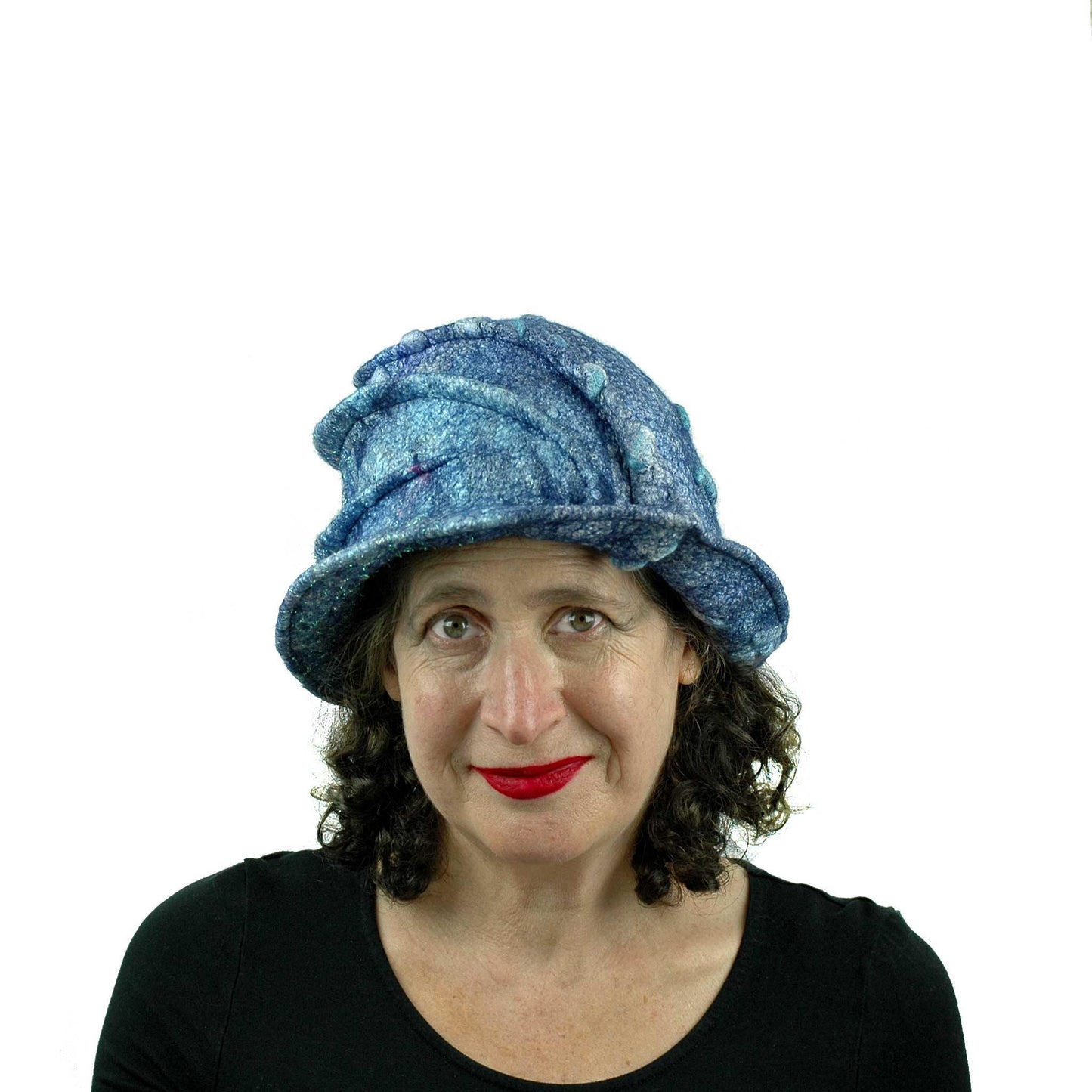 Iridescent Blue Violet Bucket Hat - front view