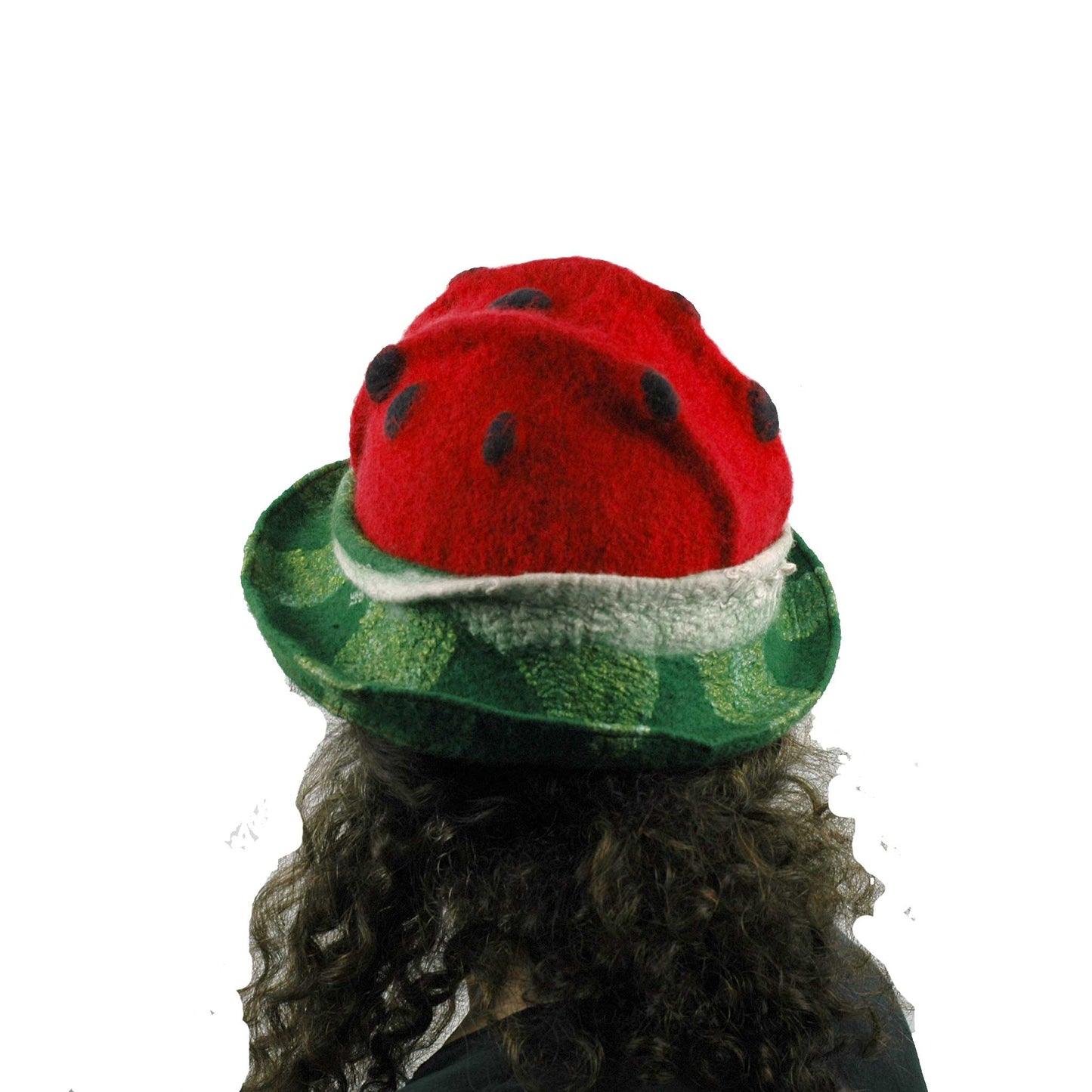 Kawaii Watermelon Sunshine Fedora with Brim-back view