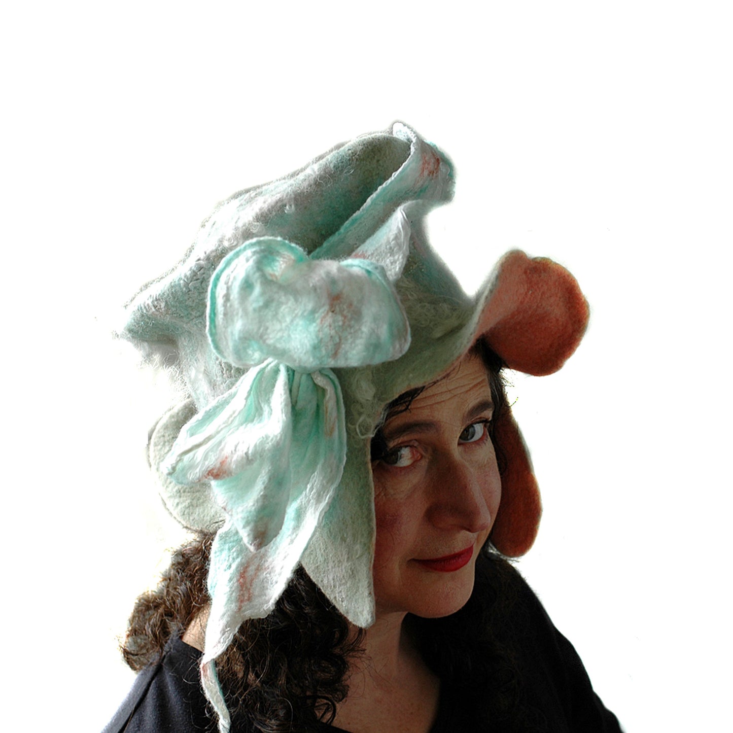 Mint Orange Mermaid Top Hat
