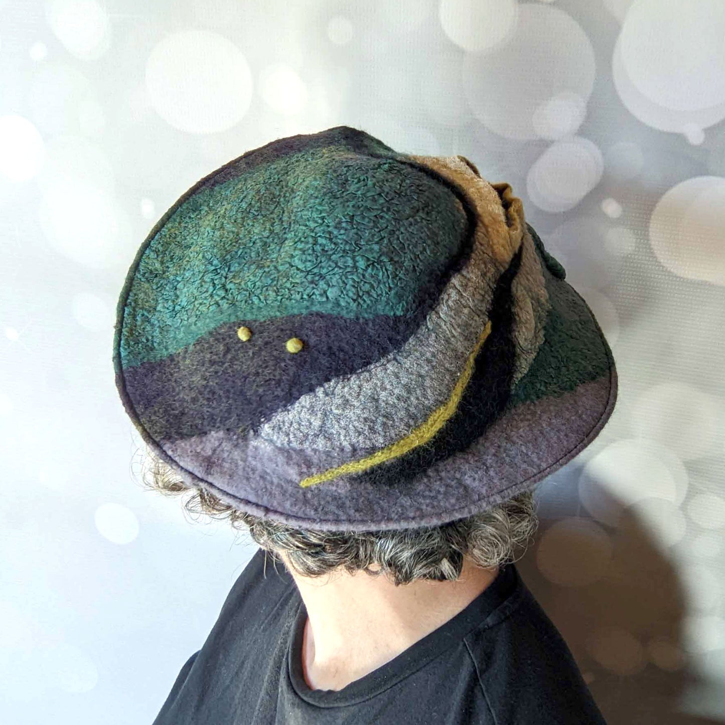 ~~ Adopted ~~ Modernist Inspired Felted Art Beret