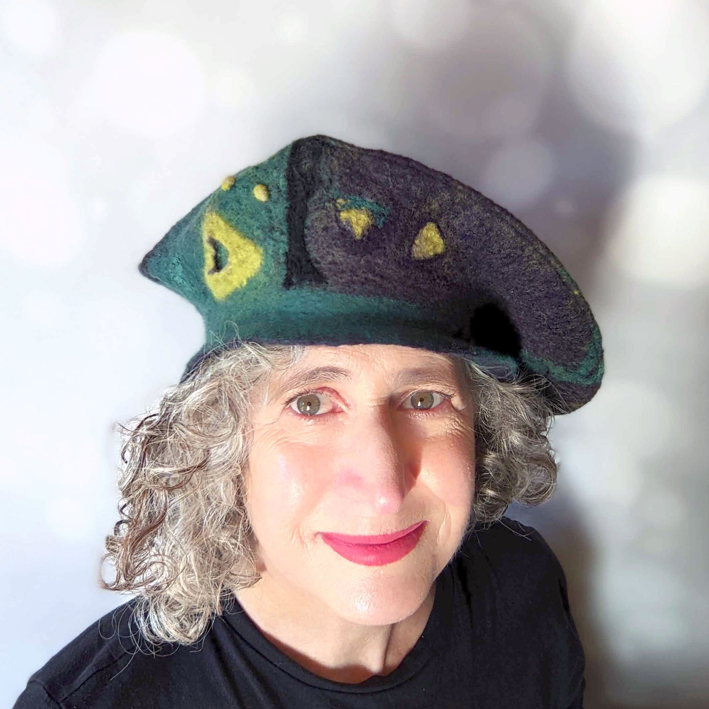 ~~ Adopted ~~ Modernist Inspired Felted Art Beret
