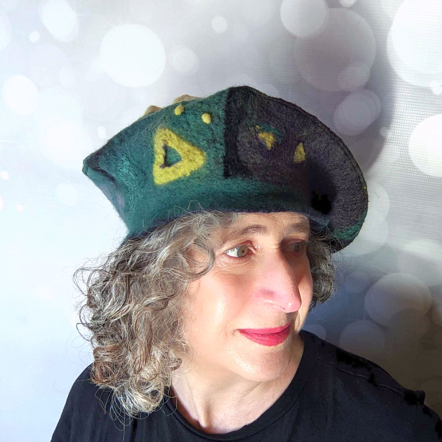 ~~ Adopted ~~ Modernist Inspired Felted Art Beret