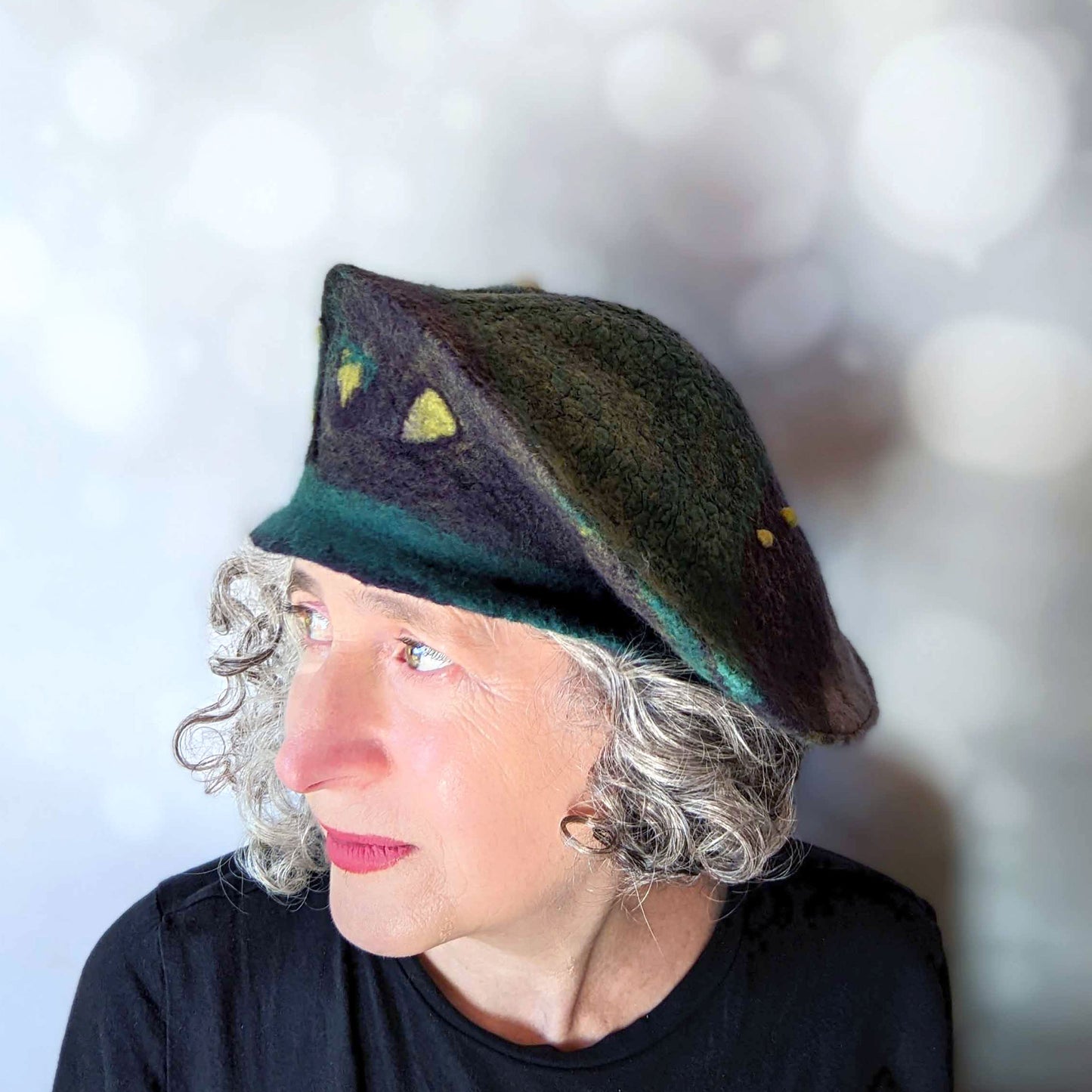 ~~ Adopted ~~ Modernist Inspired Felted Art Beret