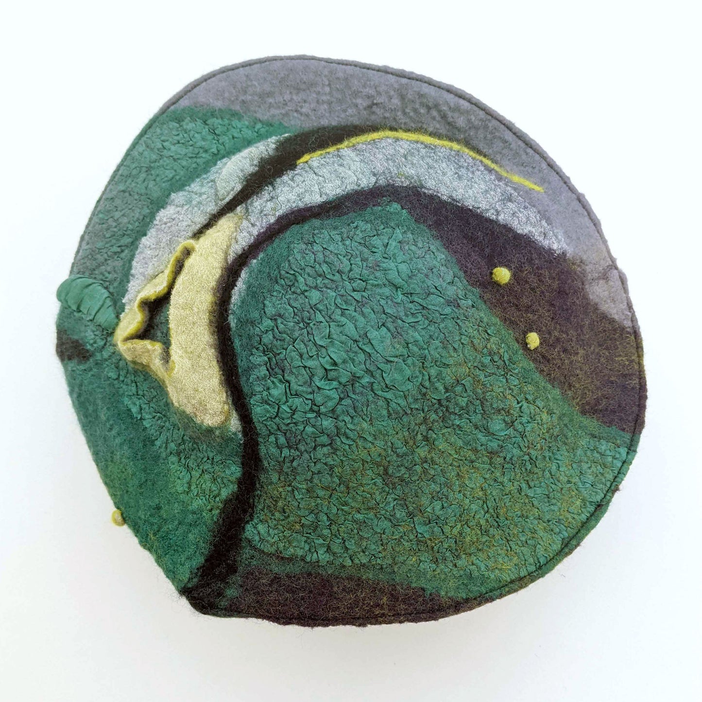 ~~ Adopted ~~ Modernist Inspired Felted Art Beret