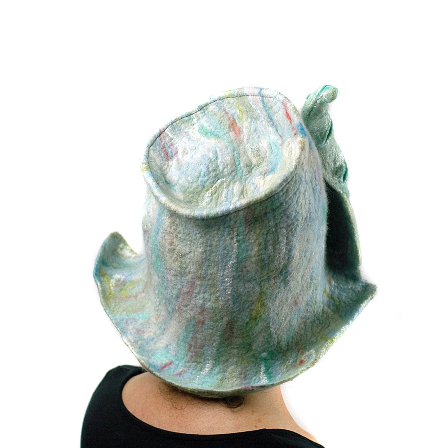 Pale Green Unicorn Fantasy Hat - back view