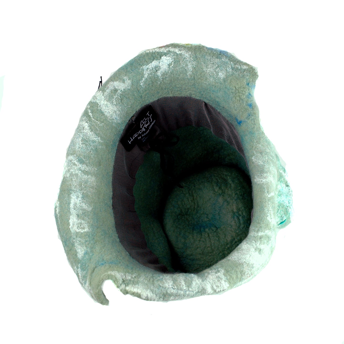 Pale Green Unicorn Fantasy Hat - inside view