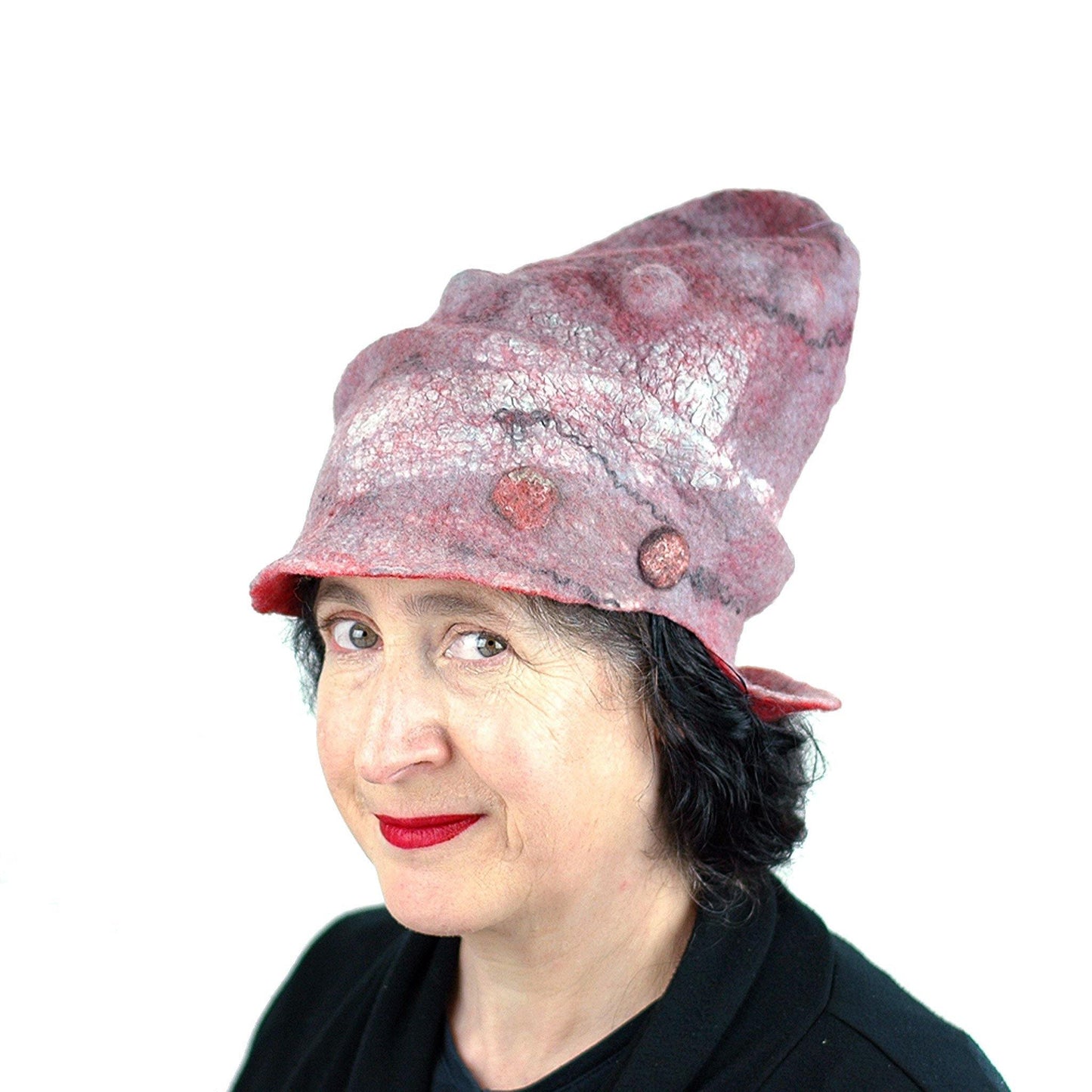 Pink Pastel Colored Newsboy Hat - threequarters view