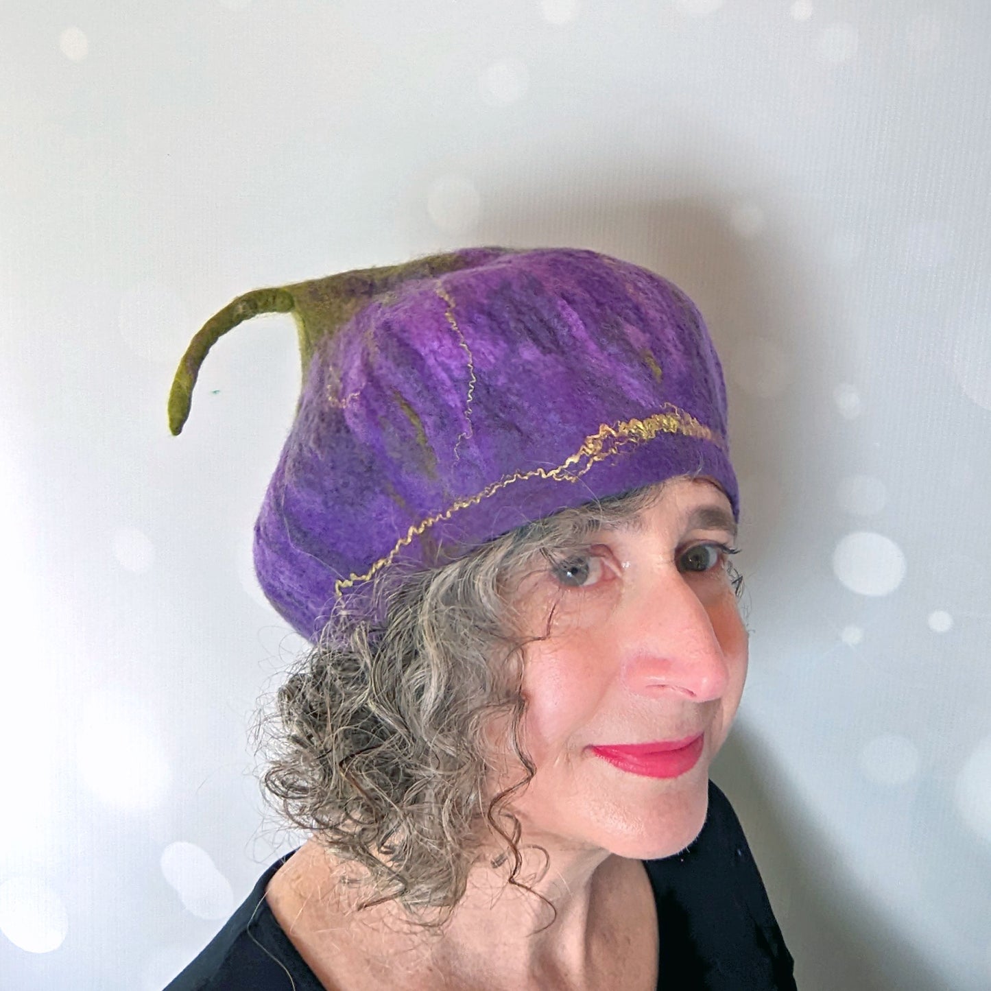 Purple Fig Hat Medium Large - threequartersview