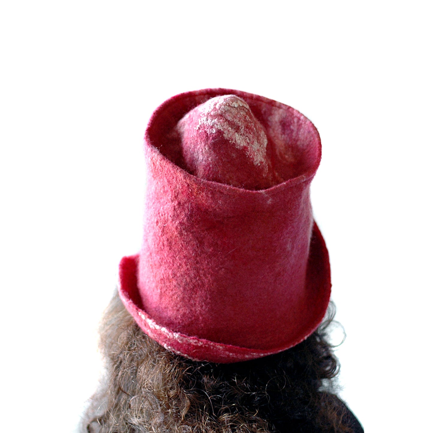 Red Valentines Heart Top Hat - back view