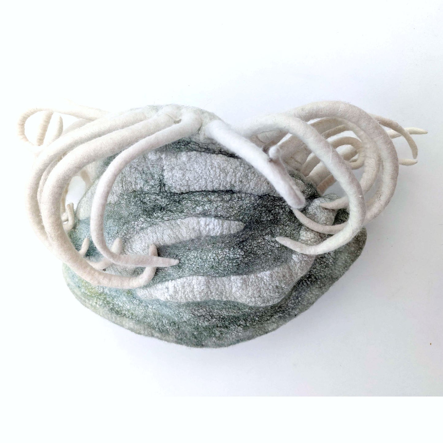 Surreal Sculptural Eye Wearable Art Fantasy Hat - topview