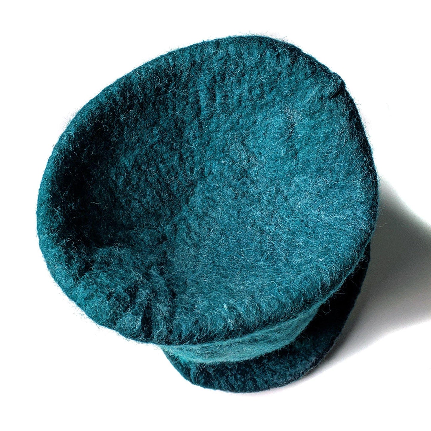 Tall Emerald Green and Silver Top Hat - top view