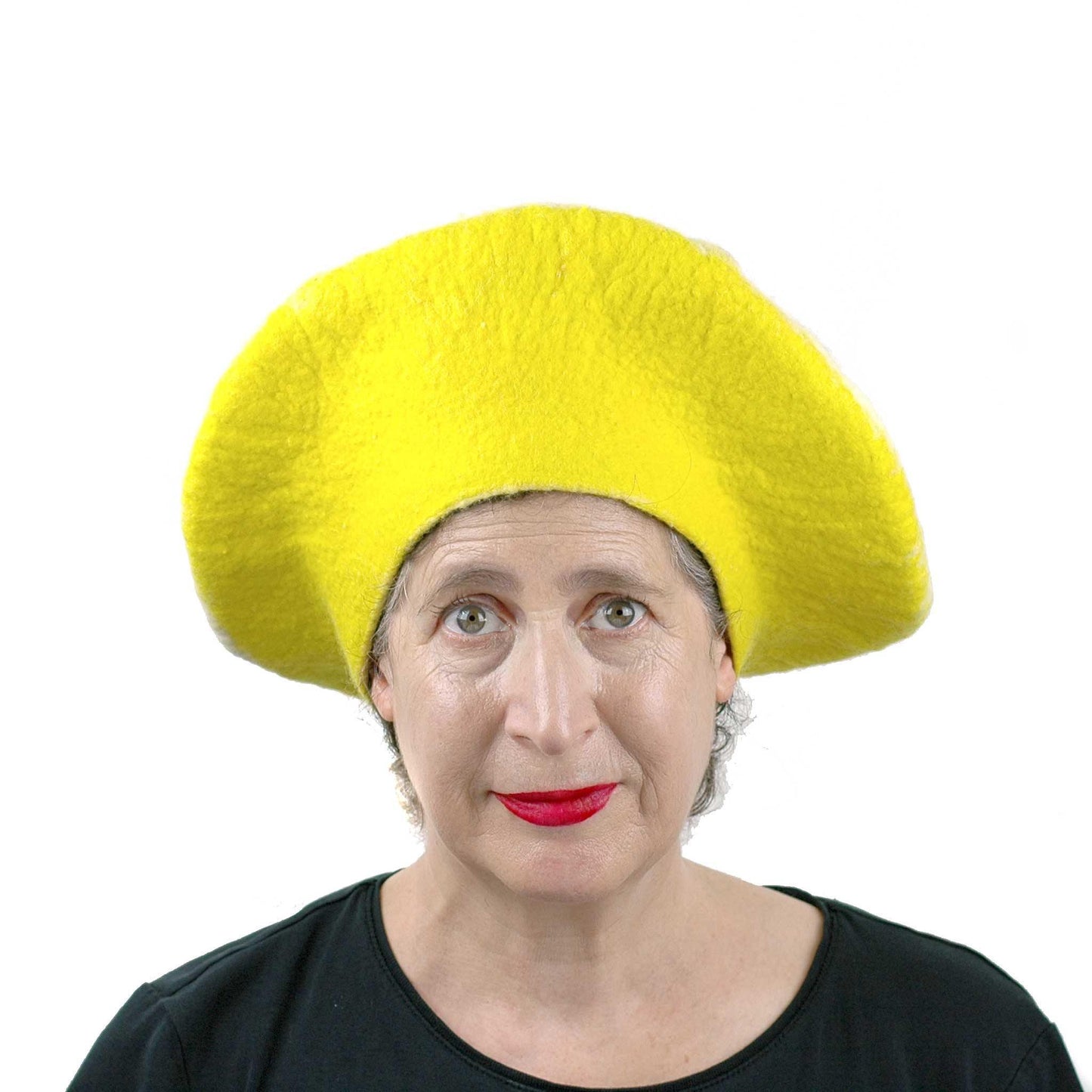 Yellow Lemon Beret - front view