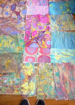 Attended an Amazing Fabric Marbling Class in PGH