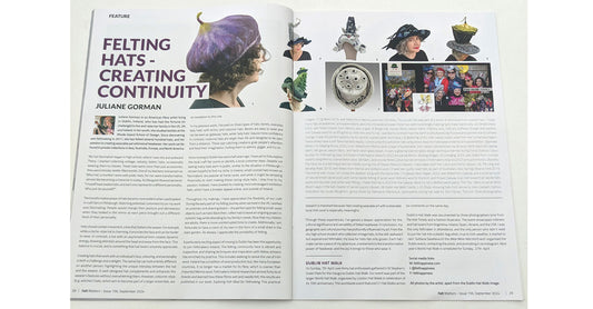 The felted hats of Juliane Gorman/FeltHappiness are featured in a recent issue of the IFA's magazine Felt Matters.