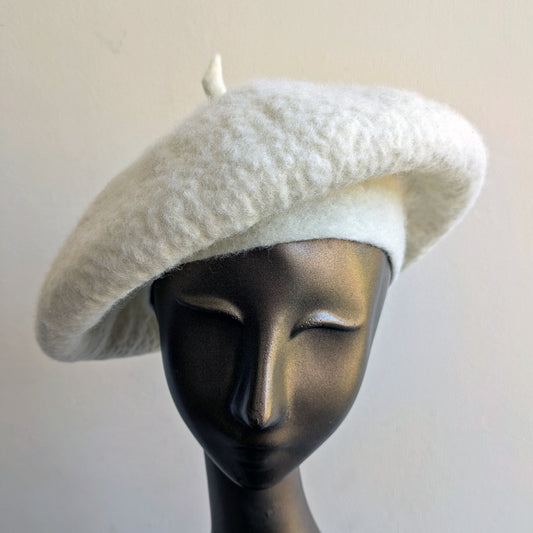 Galway Wool Classic Felted Beret - front view