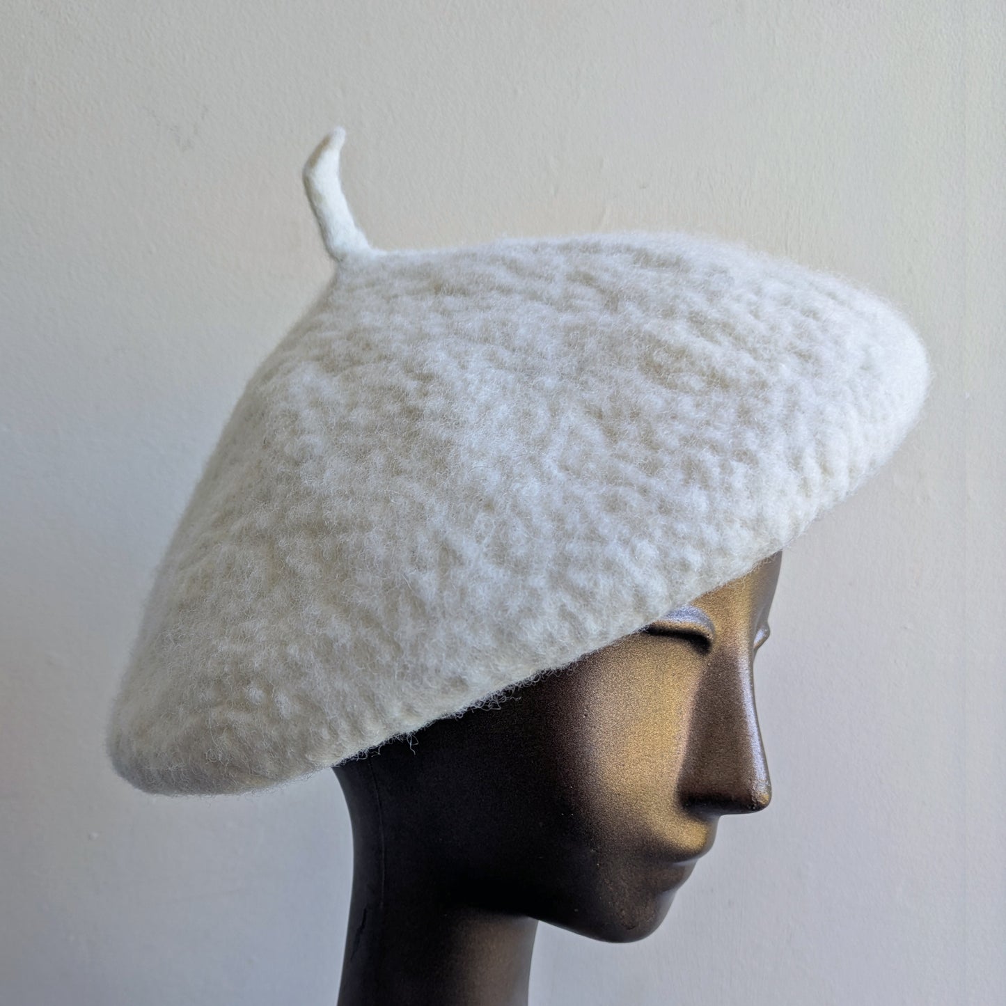 Galway Wool Classic Felted Beret - side view