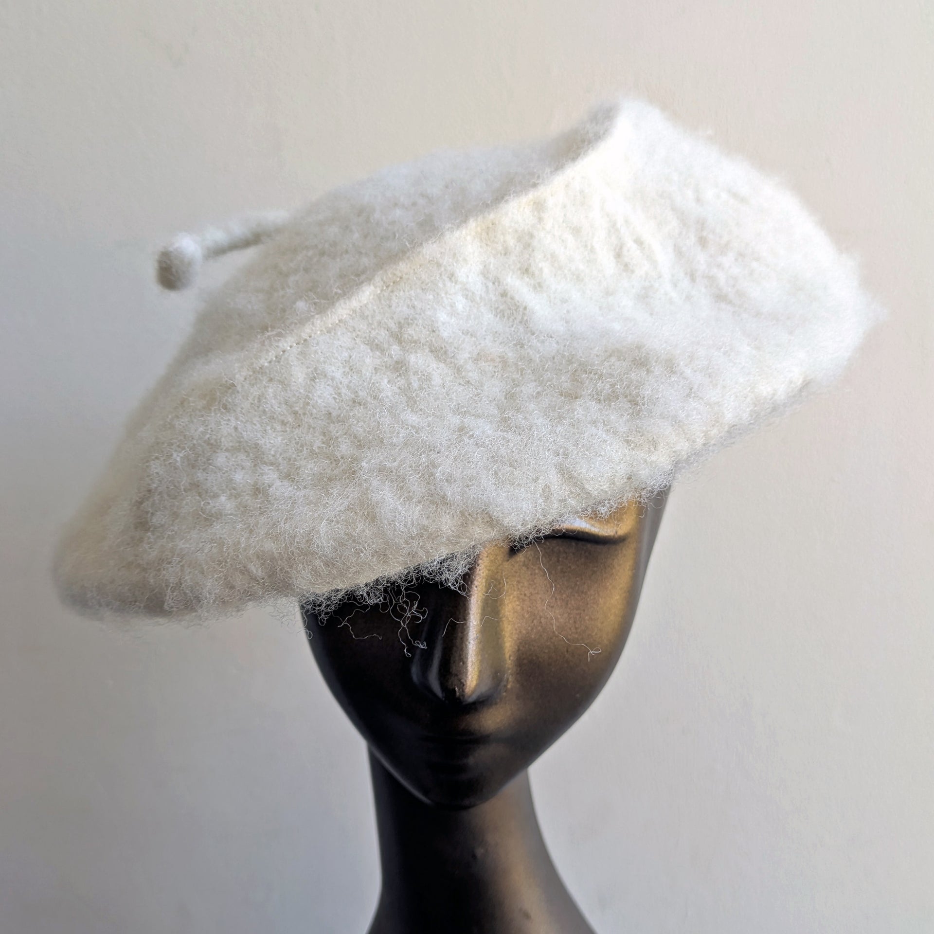 ~Adopted ~Custom Galway Wool Asymmetrical Fascinator - Cloud Style
