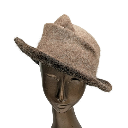 Custom Brimmed Hat from Irish Raised Alpaca - RESERVED