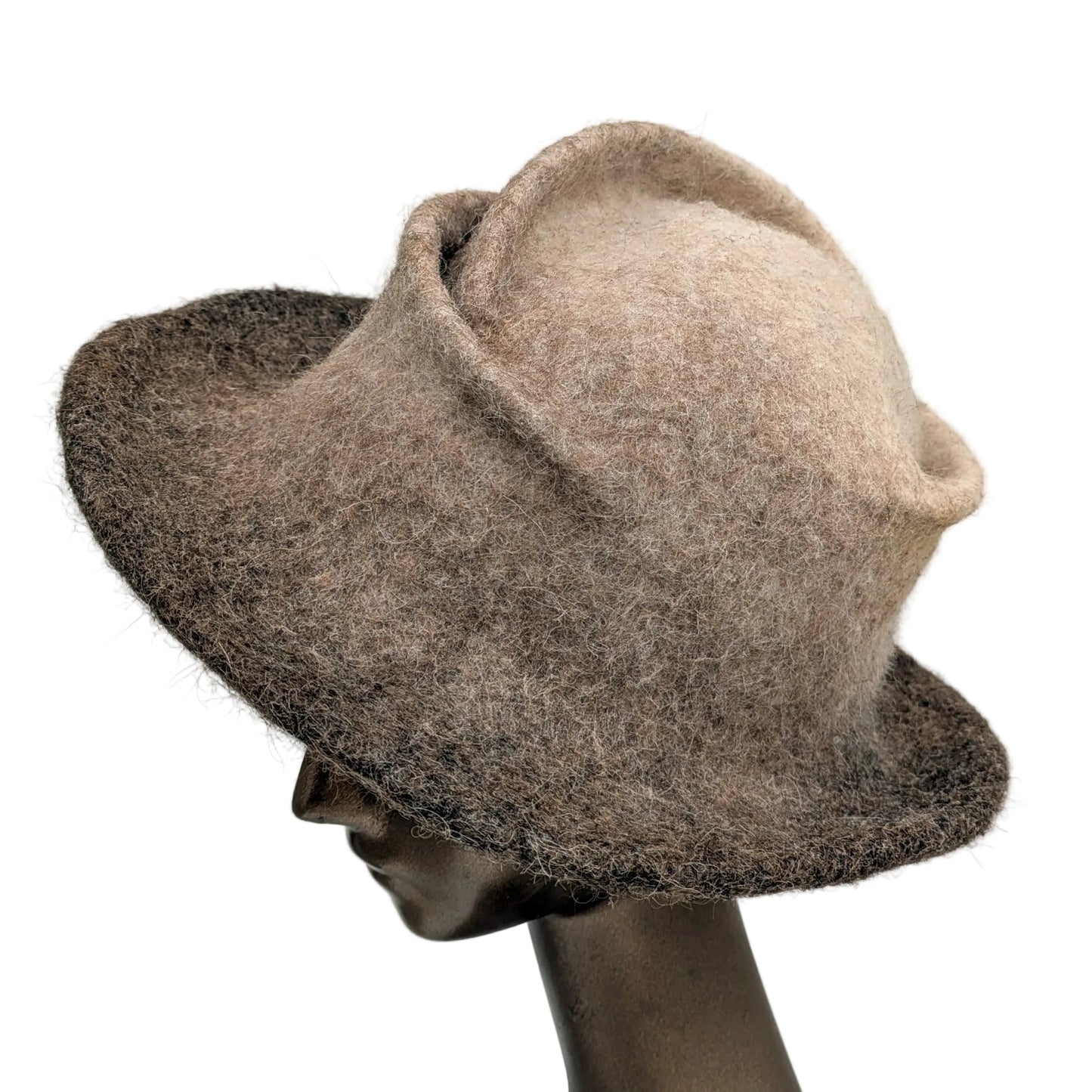 ~Adopted~ Custom Brimmed Hat from Irish Raised Alpaca - RESERVED