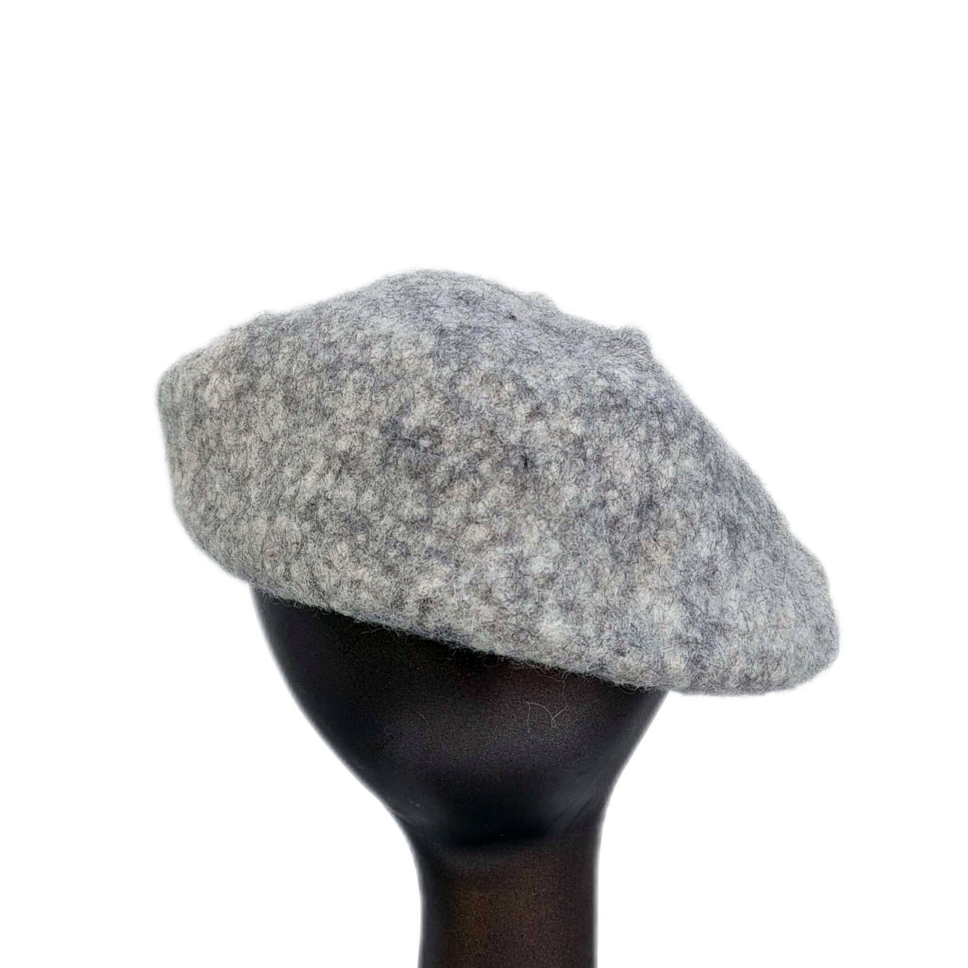 Felted Flat Cap made from Galway Co-op Irish Sheep Wool - back view