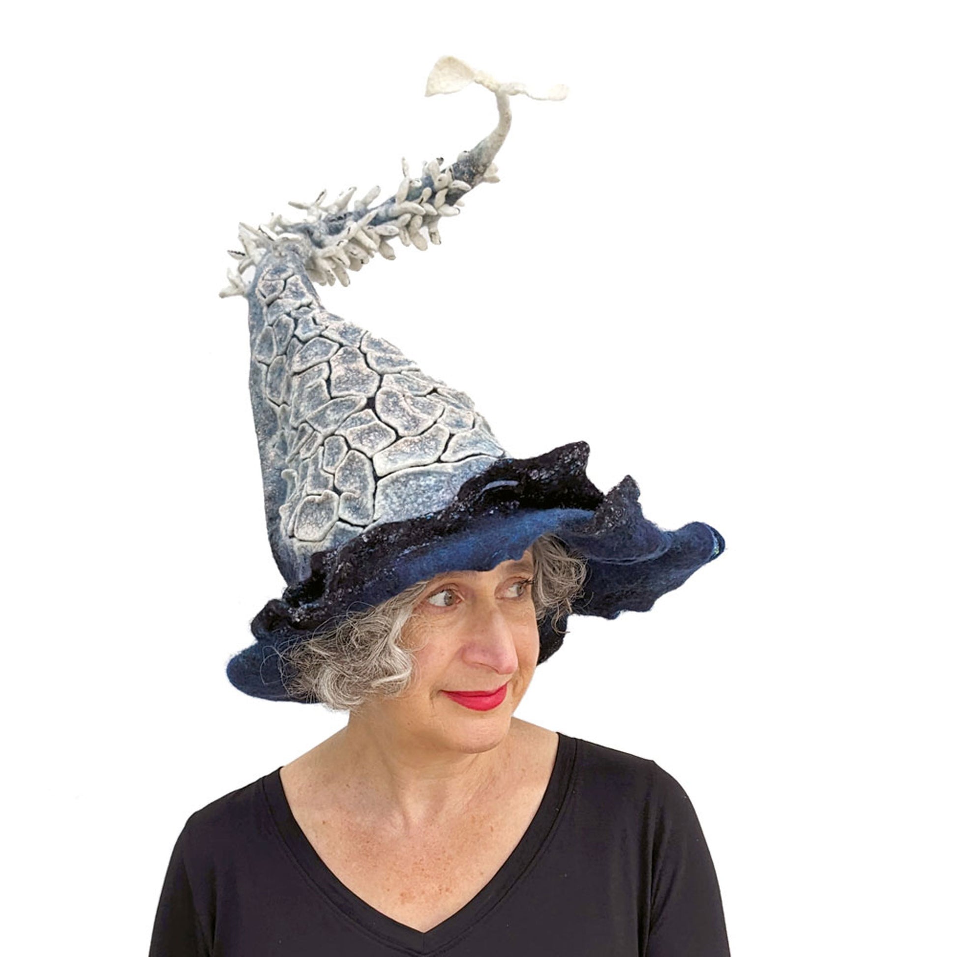 Felted Witch Hat Climate Chaos Rainfall Resilience - threequarters view