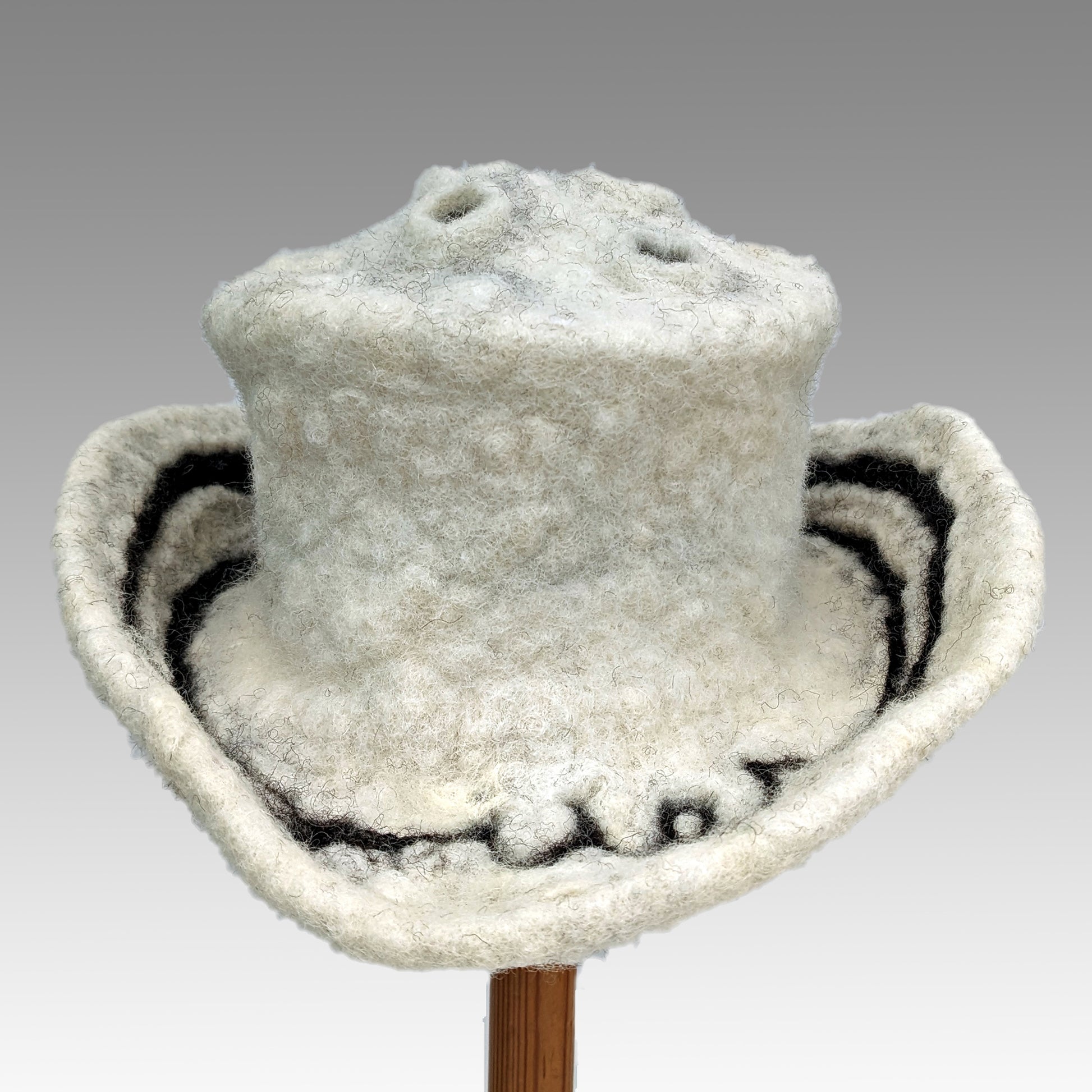 Galway Wool Brimmed Cowgirl Hat - Lotus Tip -frontview