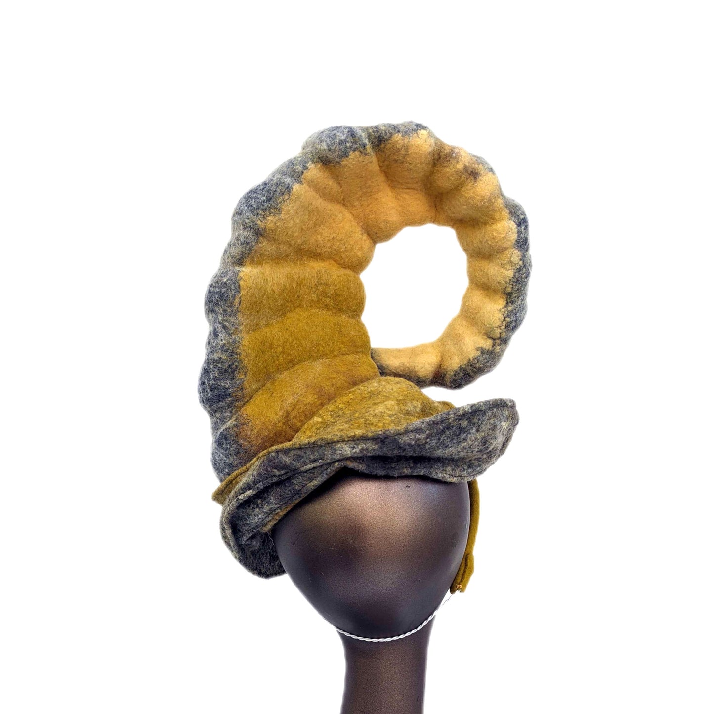 Golden Horn Felted Fascinator