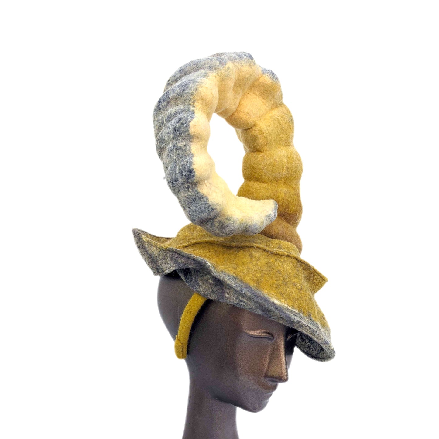 Golden Horn Felted Fascinator