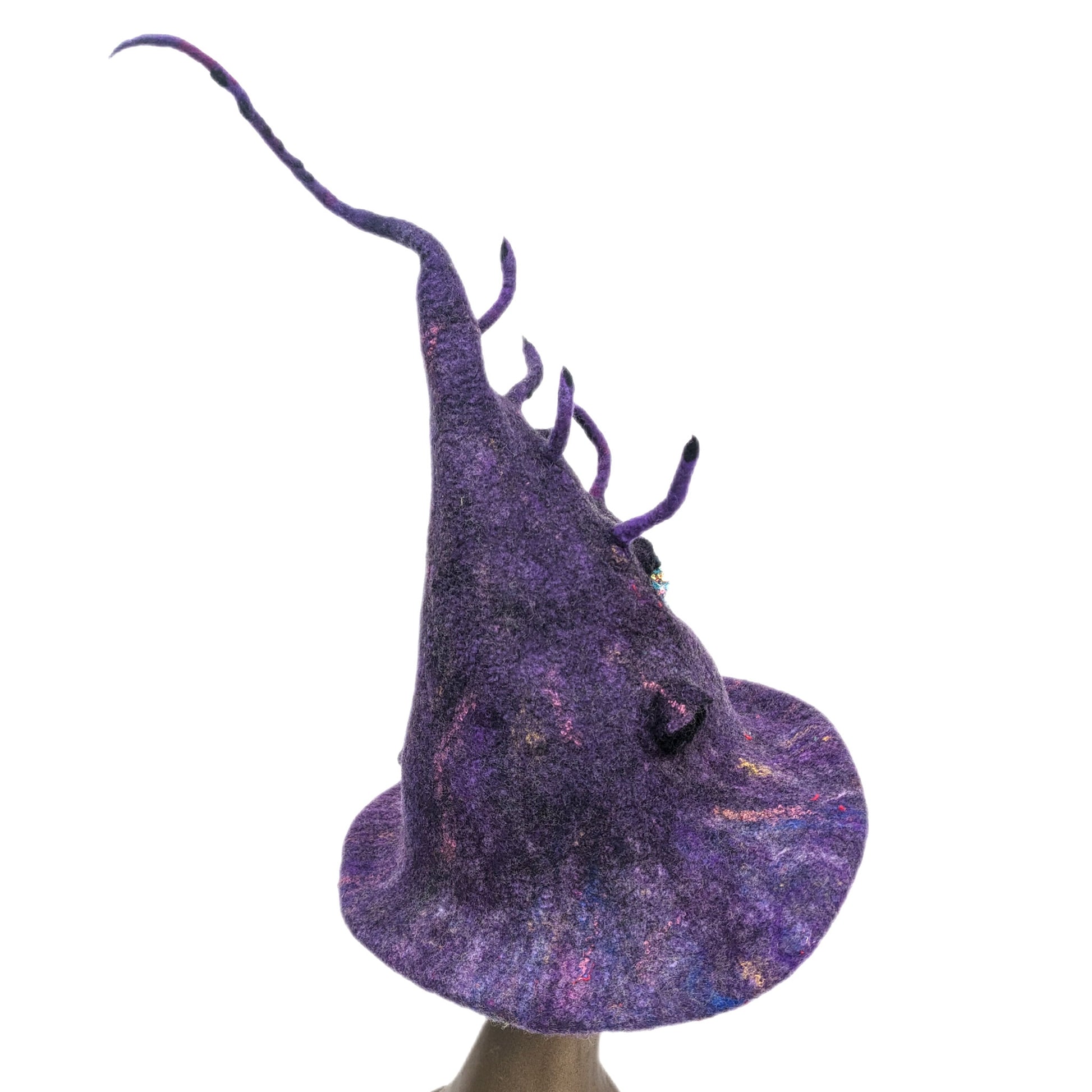 Purple Witch Hat with Eye - back view