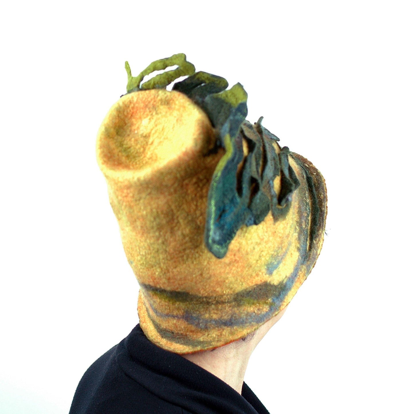 Big Tree Inspired Felted Hat - back view