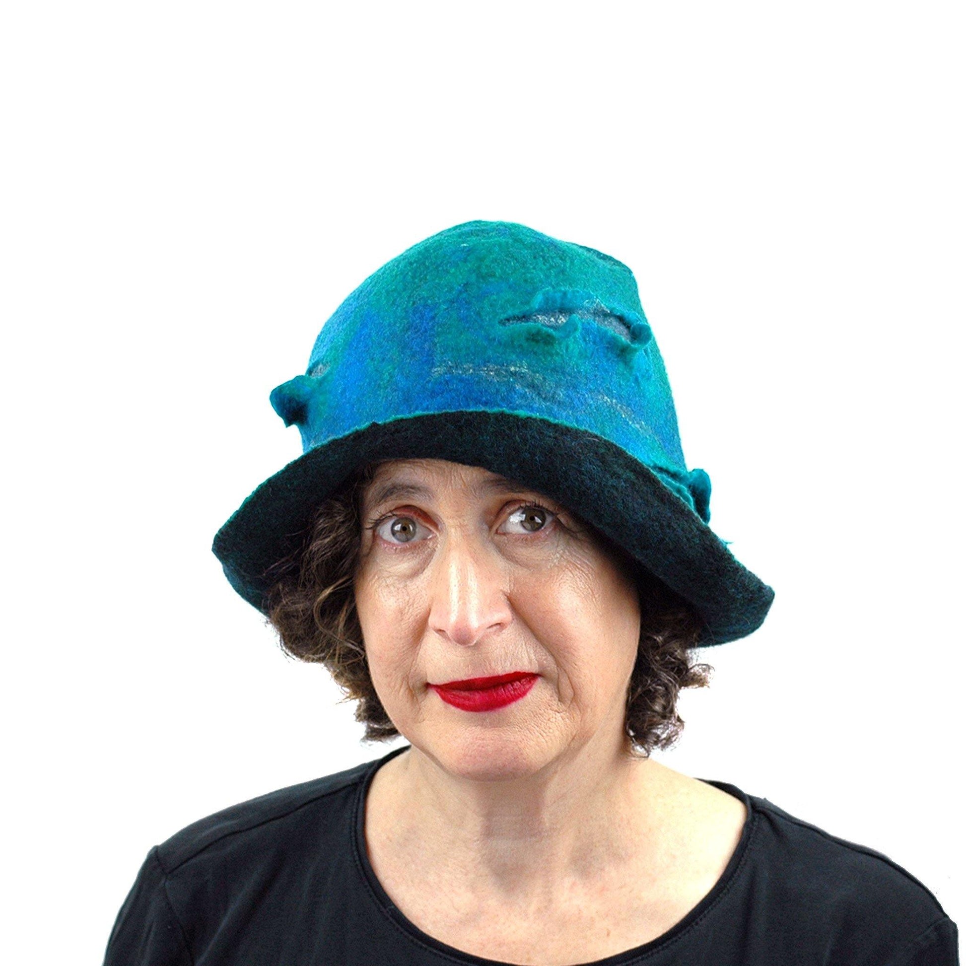 Blue Green Cloche - front view