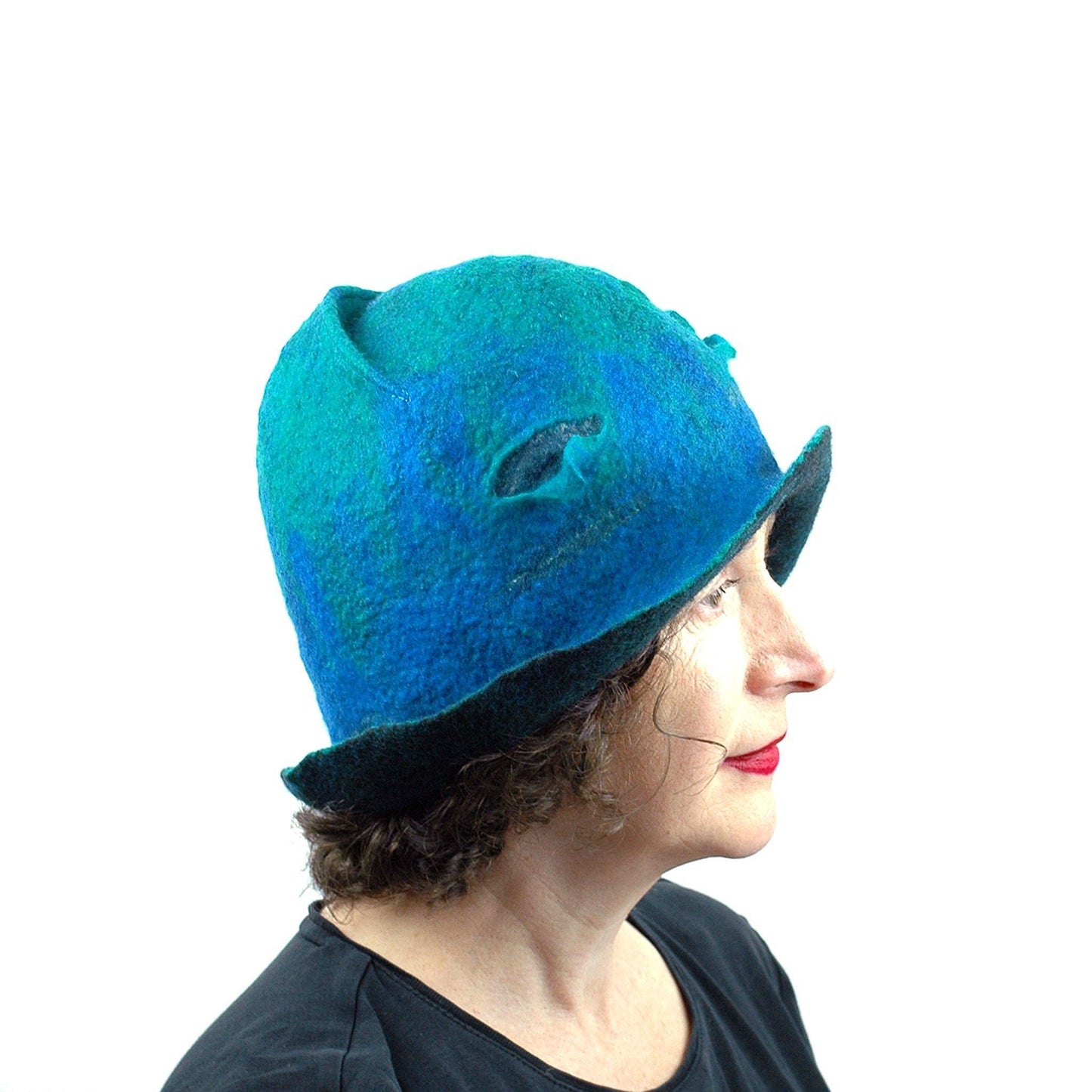 Blue Green Cloche - side view