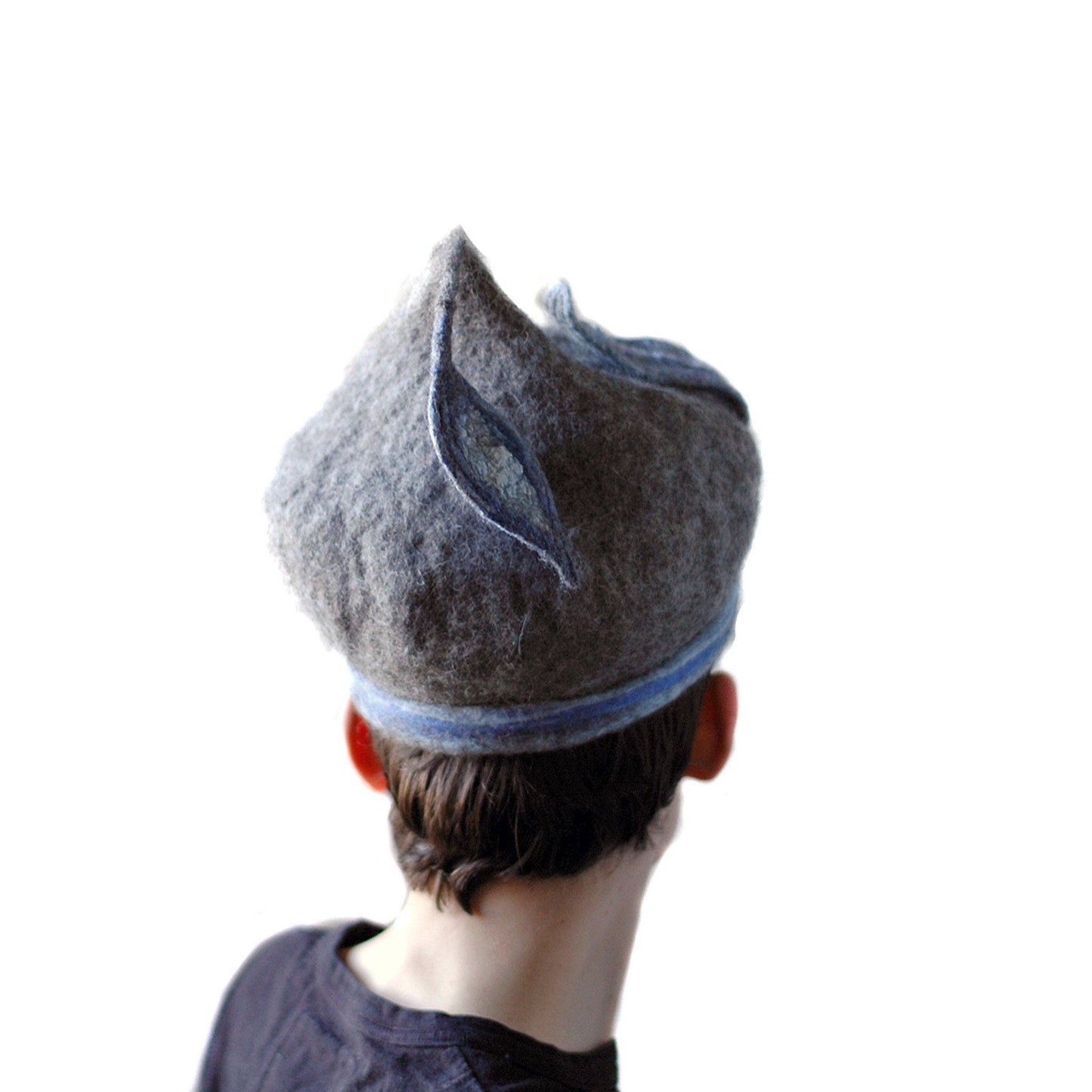 Bluegrey Pixie Hat - back view